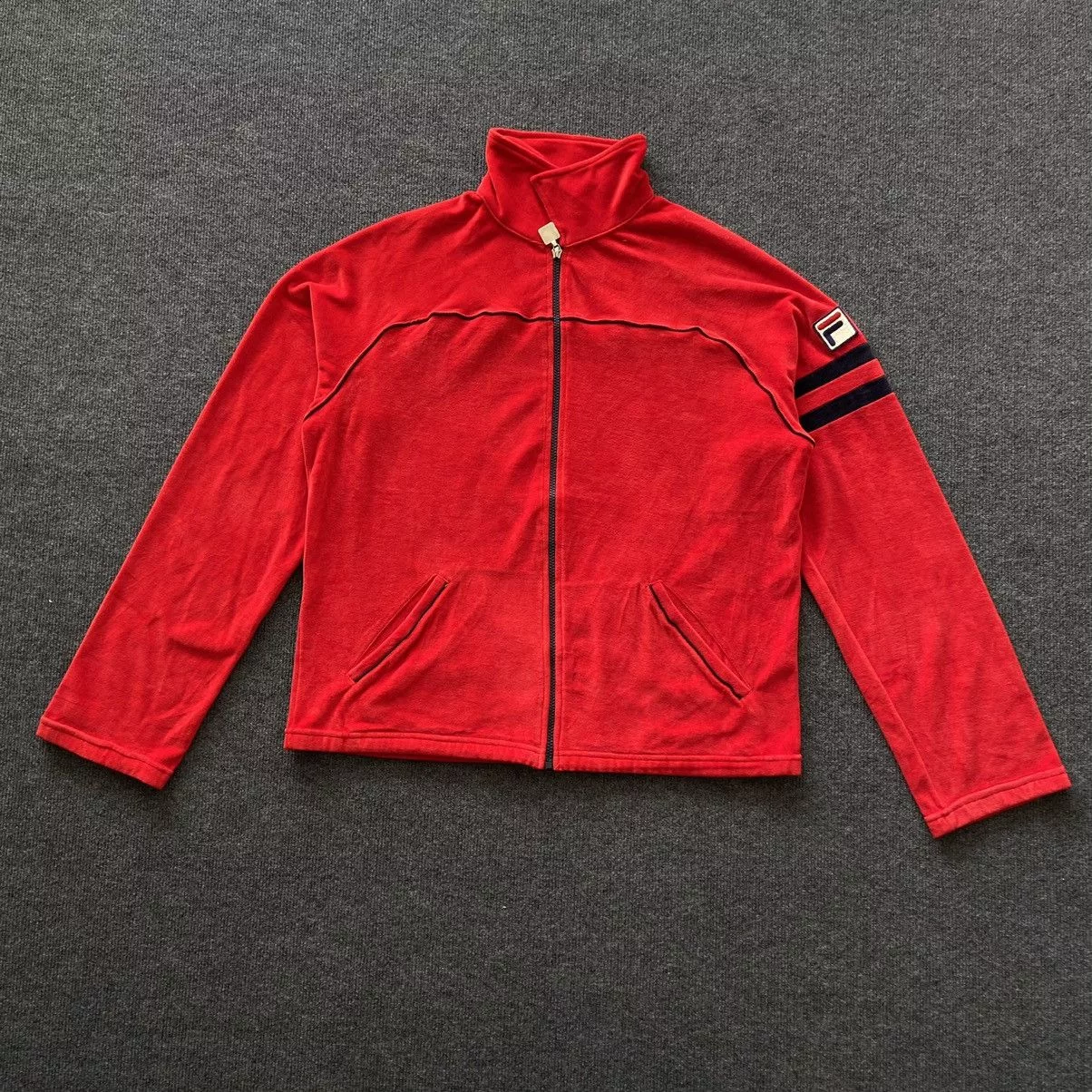 Fila Light Jackets Fila × Vintage FILA Retro Design Sportwear Sweater Jacket Red