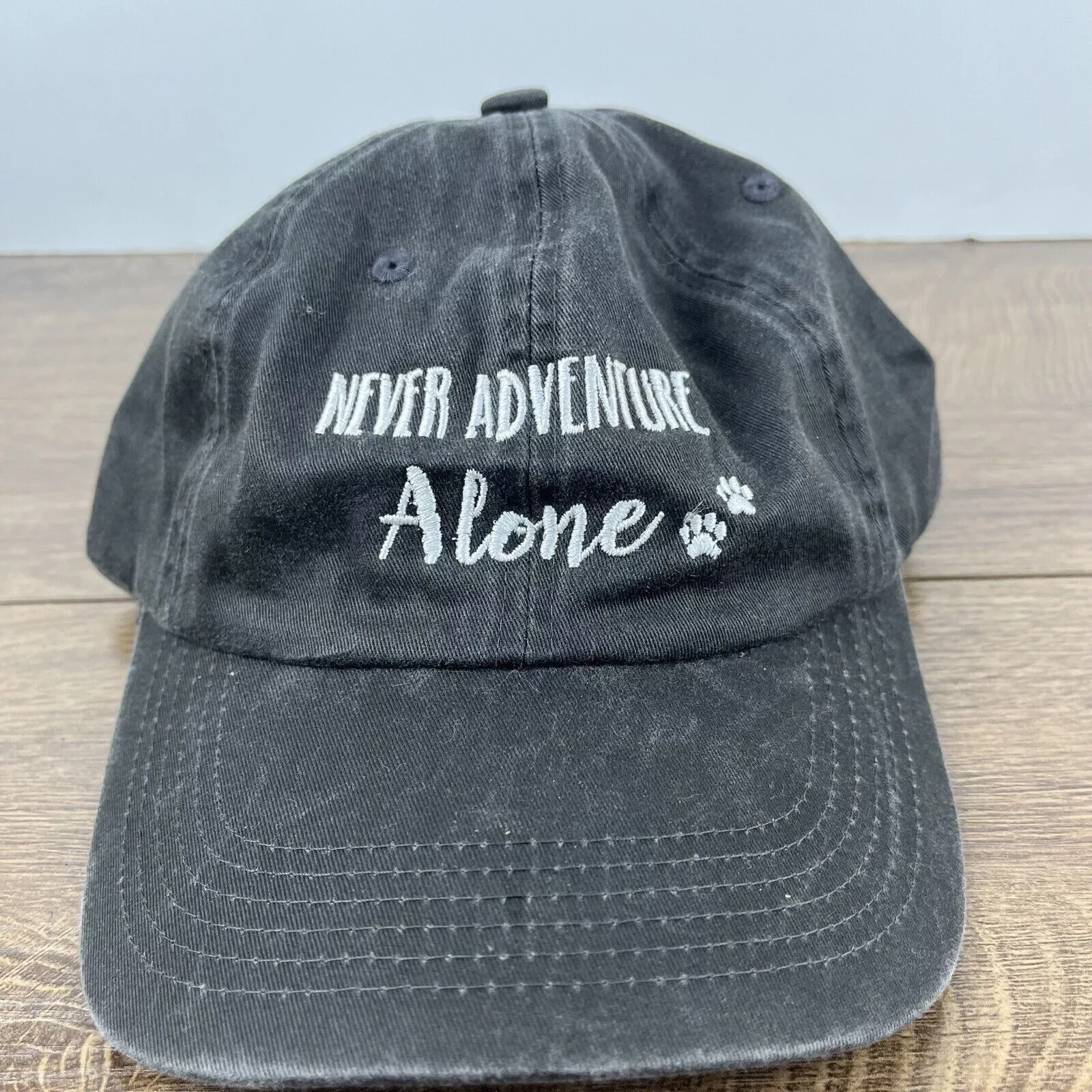 Other Hats Other Dog Hat Never Adventure Alone Hat Gray Hat Adjustable Hat Gr