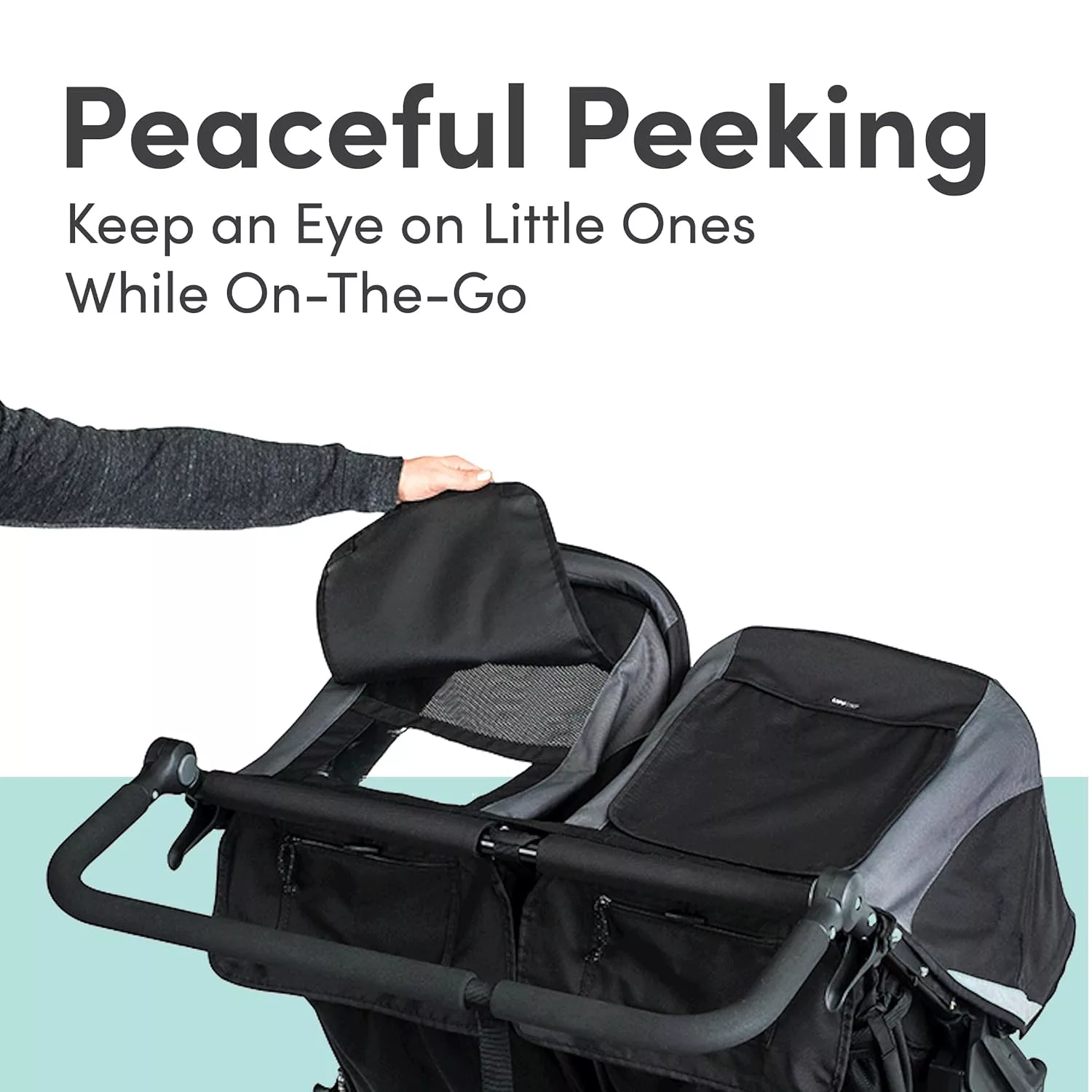 BOB Gear Revolution Flex 3.0 Duallie Jogging Stroller, Double Stroller, Graphite Black