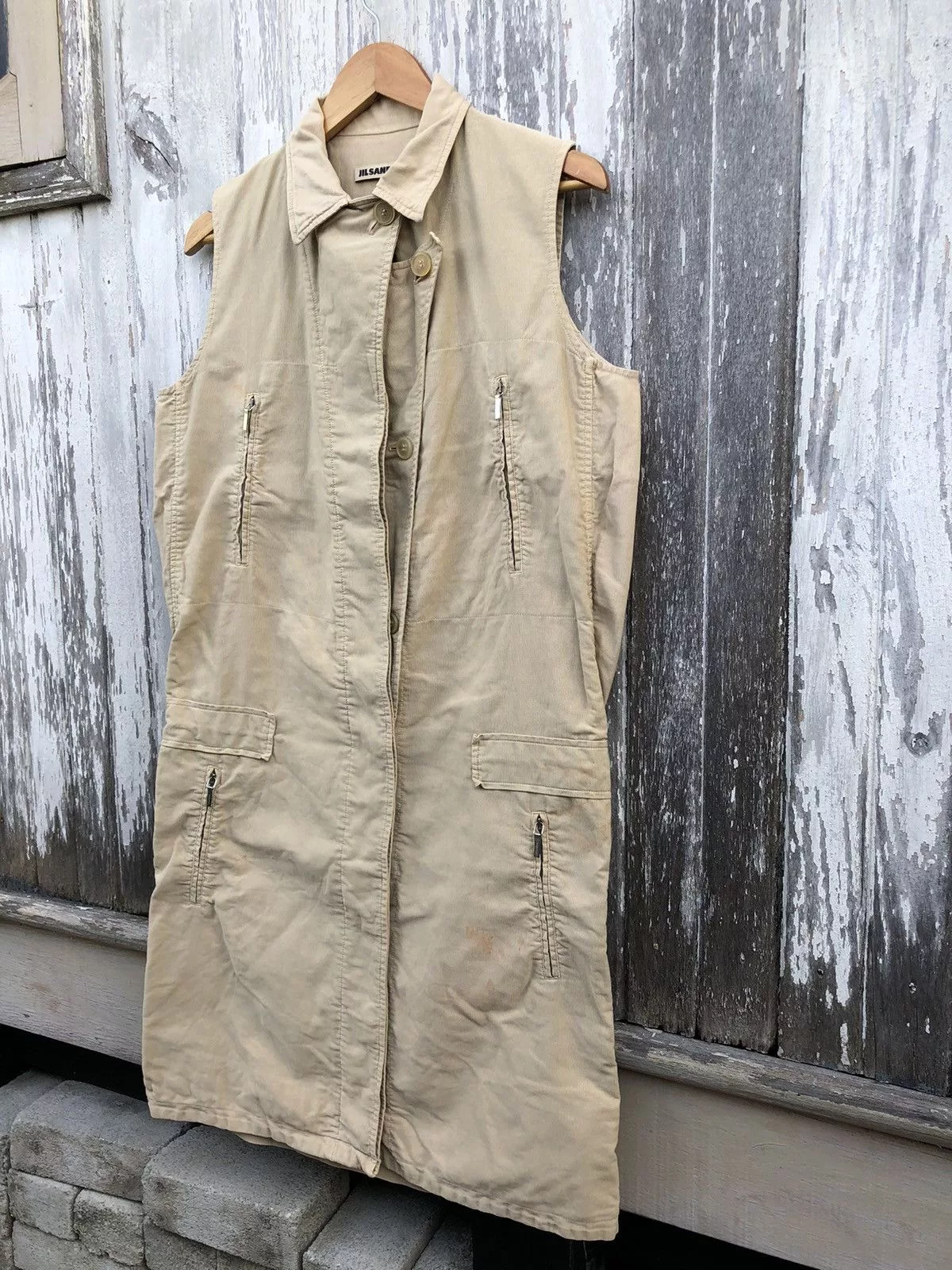Designer Coats Designer × Jil Sander × Vintage 🔥Vintage🔥 Jil Sander Sleeveless Trench Coat White