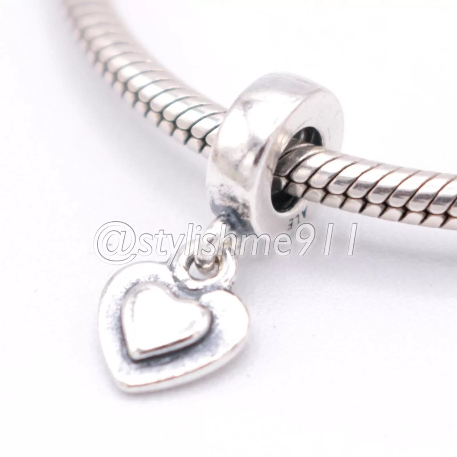 pandora Bracelets Authentic PANDORA Silver Heart Dangle - 790373