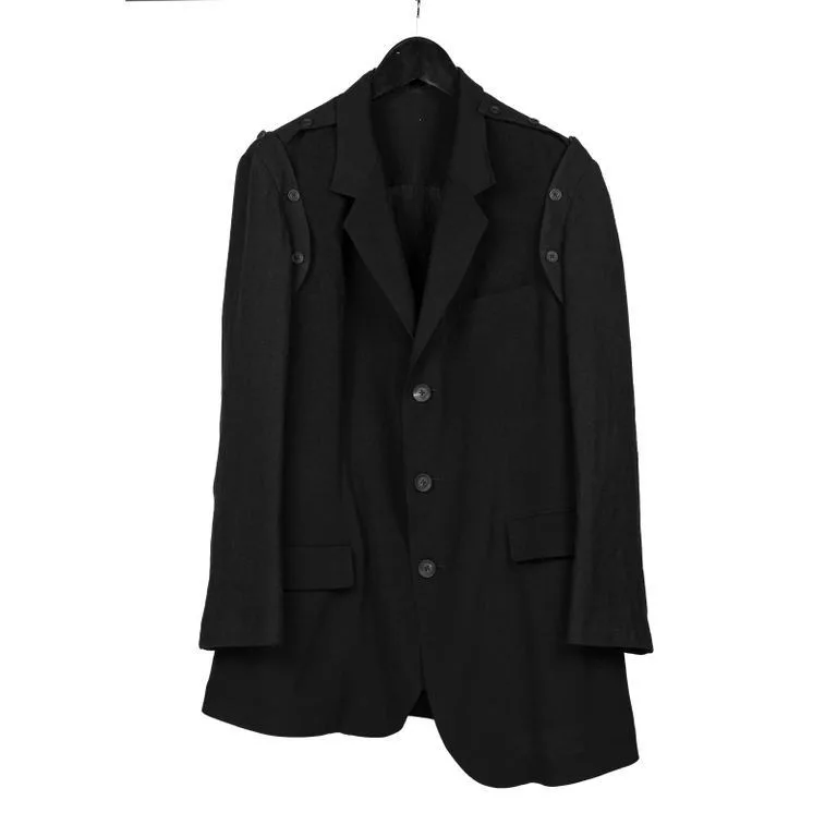 Yohji Yamamoto Light Jackets Yohji Yamamoto Pour Homme - Detachable Tailored Jacket Black