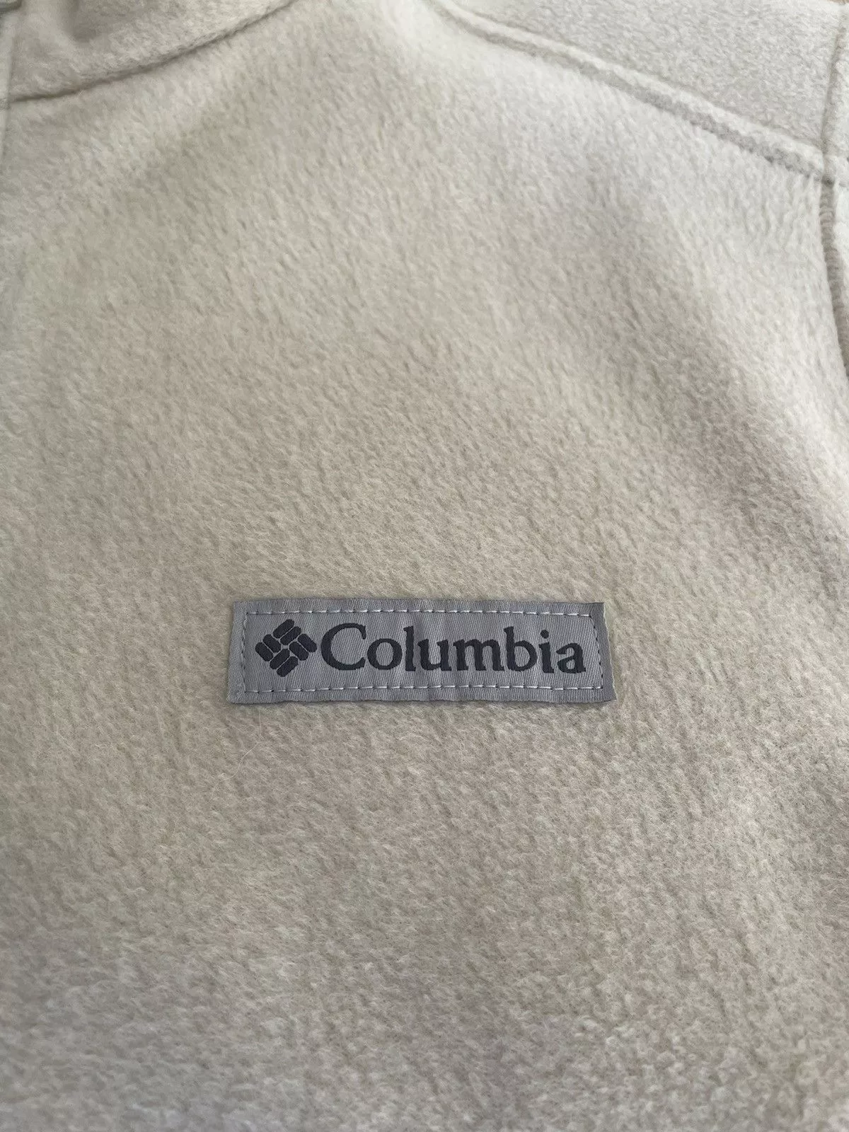 Columbia Vests Columbia Fleece Vest White Gorpcore