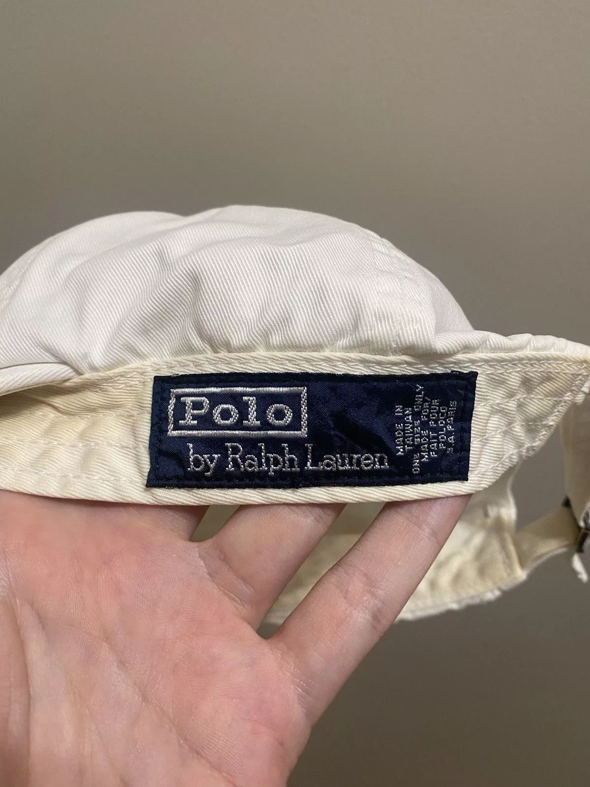 Ralph Lauren Hats Ralph Lauren × Vintage Vintage trashed distreesed Ralph lauren Small pony cap White