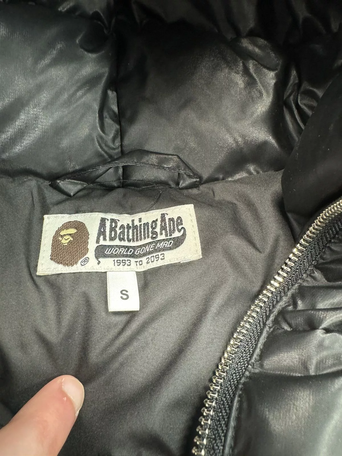 Bape Light Jackets BAPE Shark Puffer Jacket Full Zip Black