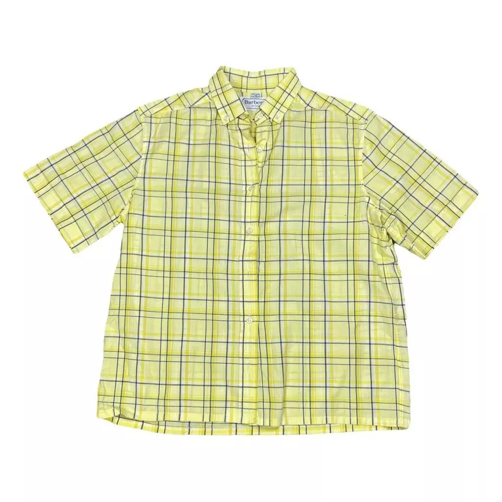 Burberry Button Ups Burberry Vintage Shirt Size: 42 Yellow