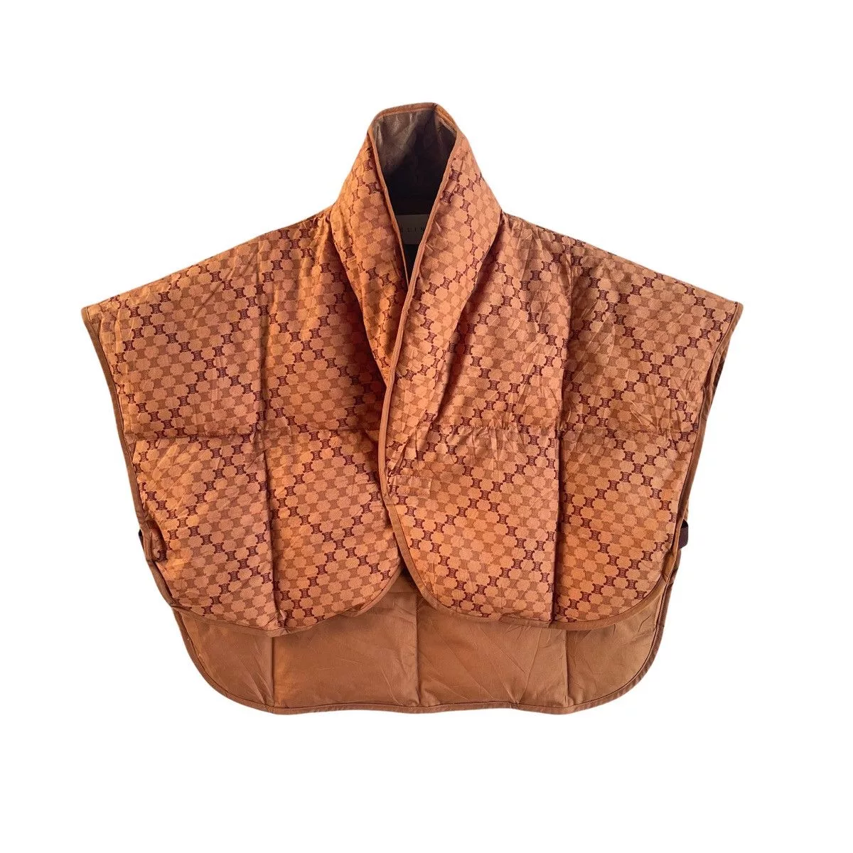 Celine Light Jackets Celine Monogram Puffer Down Crop Vest Brown