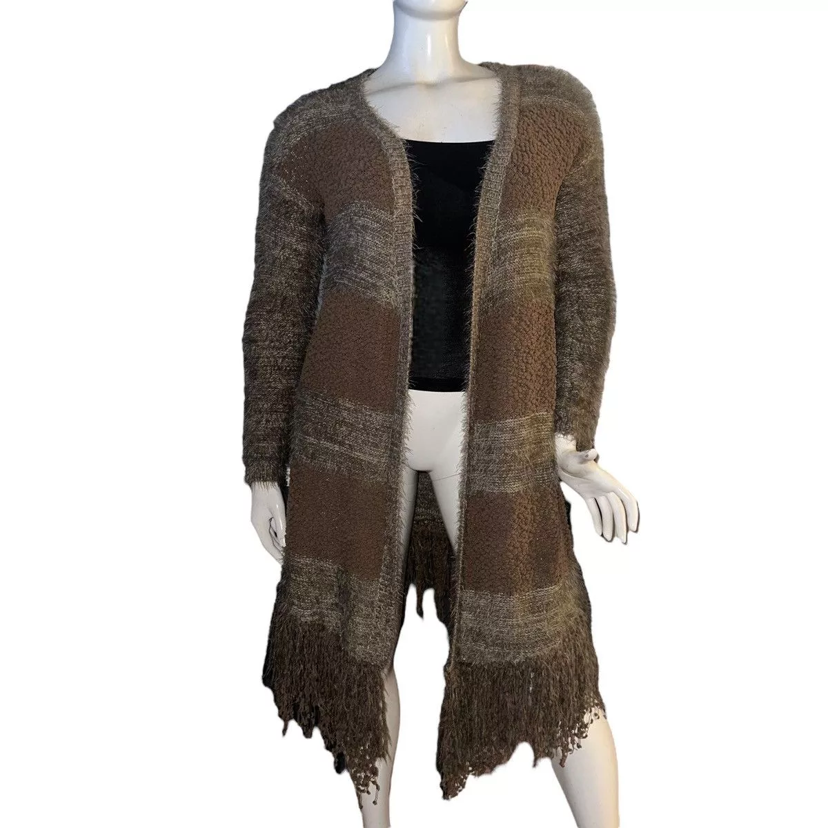 Anthropologie Sweaters Anthropologie Ryu color block duster cardigan Brown