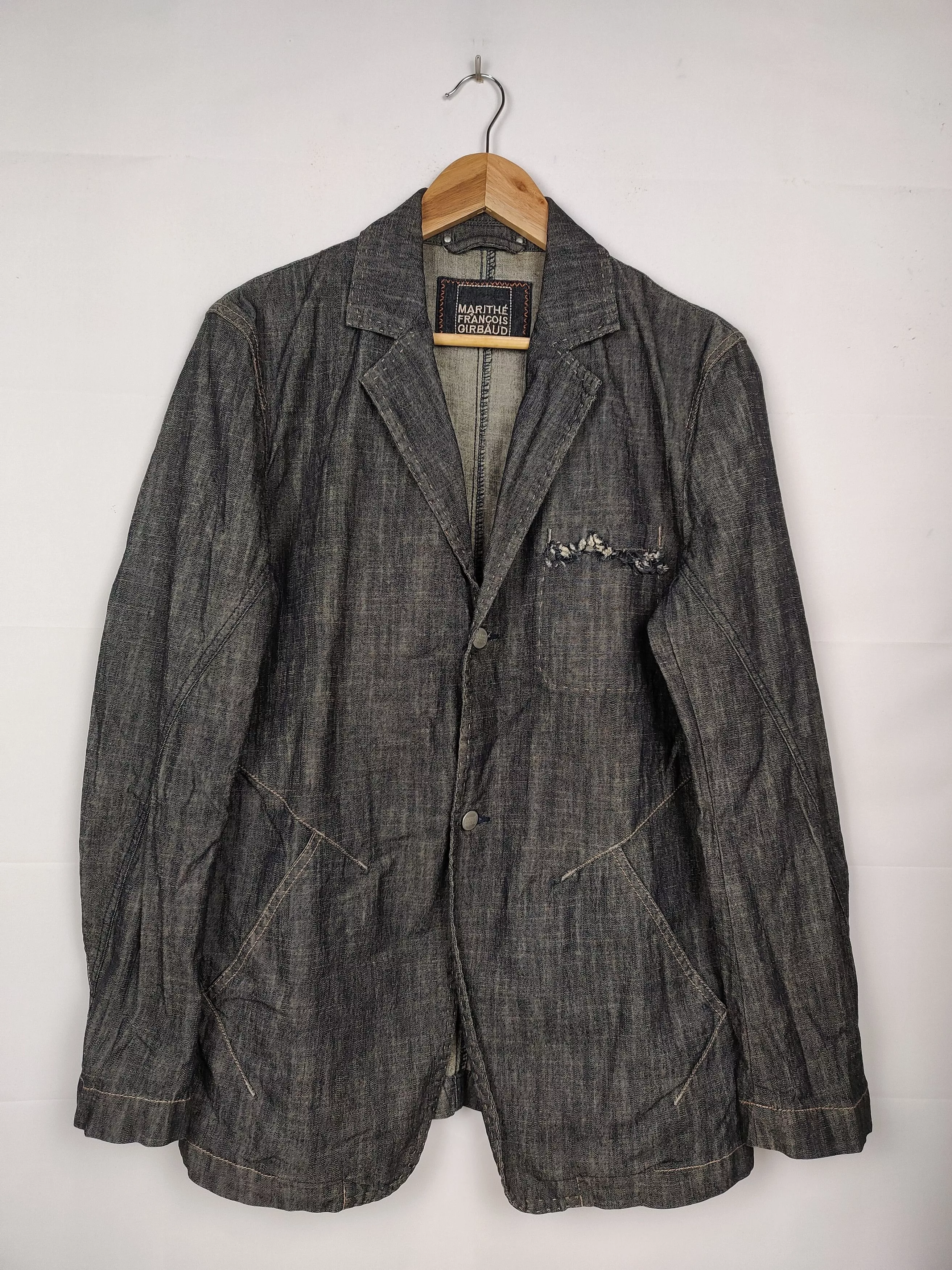 Marithe + Francois Girbaud Denim Jackets Marithe + Francois Girbaud MFG Fashion Stylist Chore Jacket Gray
