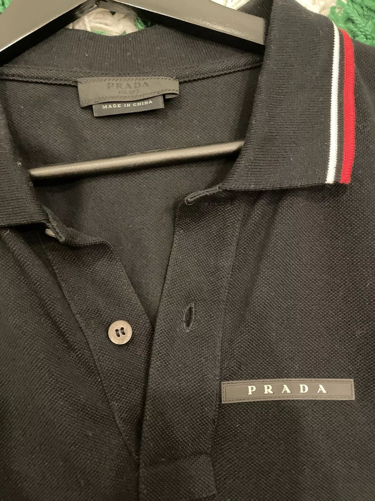 Prada Polos Prada polo t-shirt Black