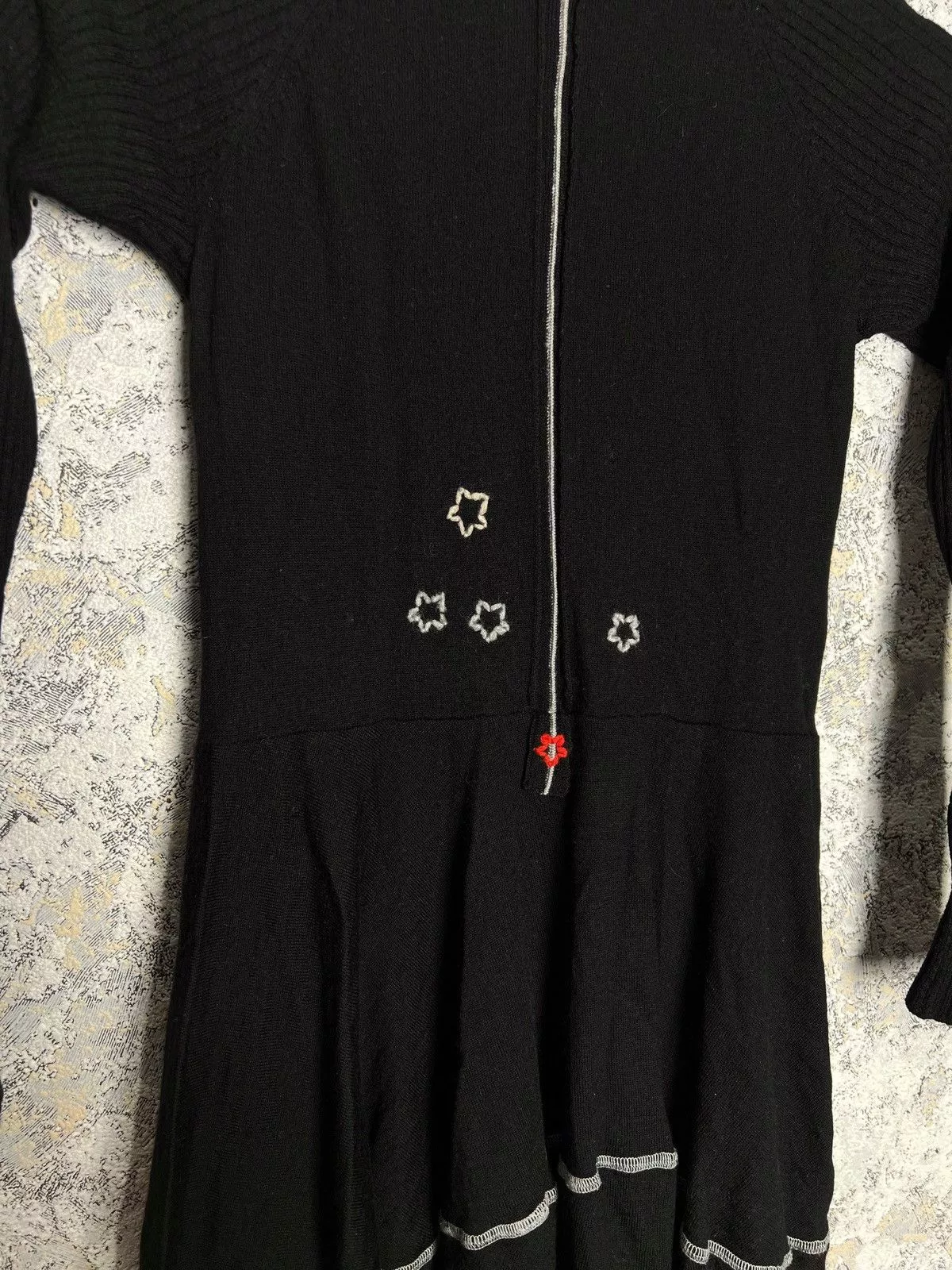 Designer Midi Dresses Designer × Marithe + Francois Girbaud Marithe Francois Girbaud Wool Dress Black Size Medium Luxury