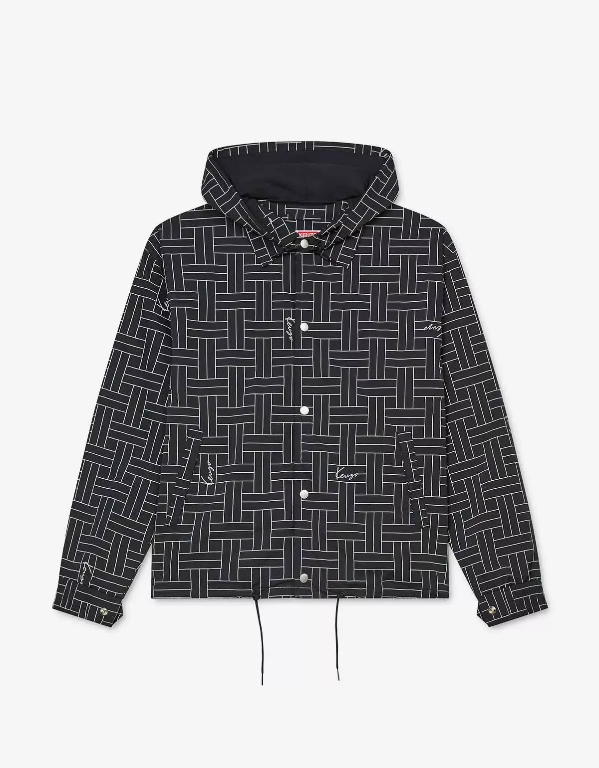 Kenzo Light Jackets Kenzo Black Kenzo Weave Windbreaker