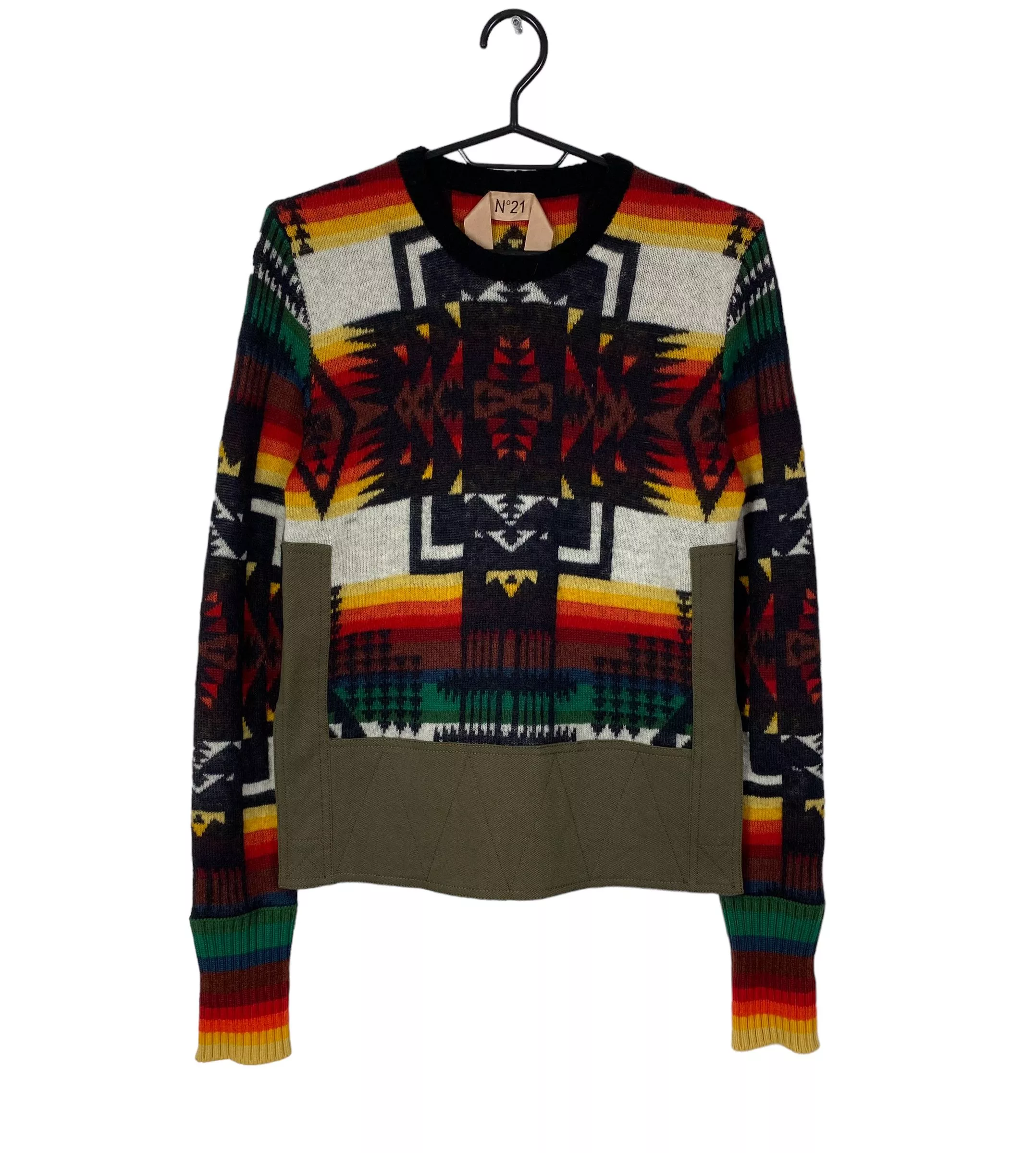 N21 Sweaters Numero 21 N21 Sweater alpaca-wool printed pullover size 38 Multi