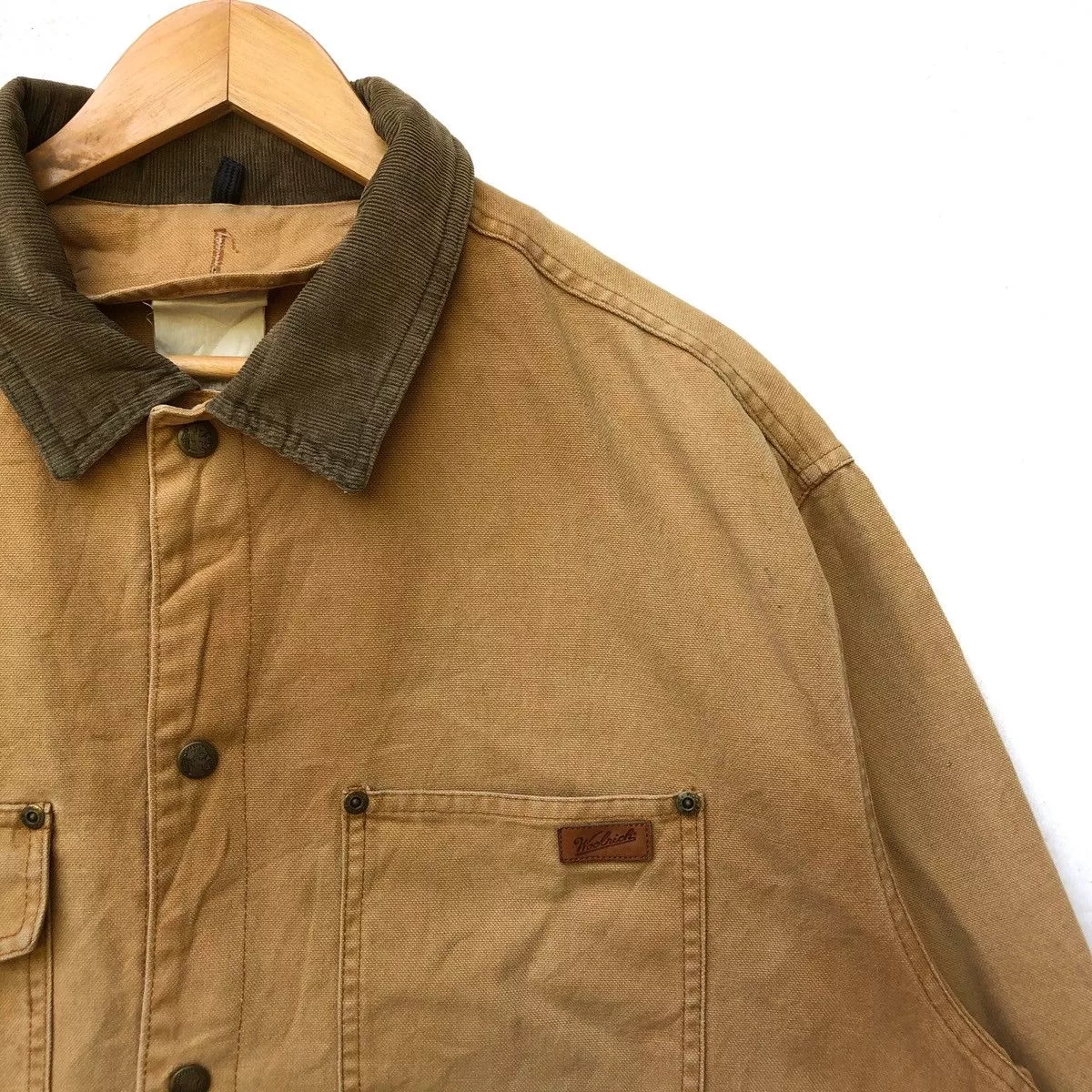 Woolrich Woolen Mills Denim Jackets Woolrich Woolen Mills VINTAGE WOOLRICH DUCK CANVAS DENIM CHORE JACKET Yellow Workwear