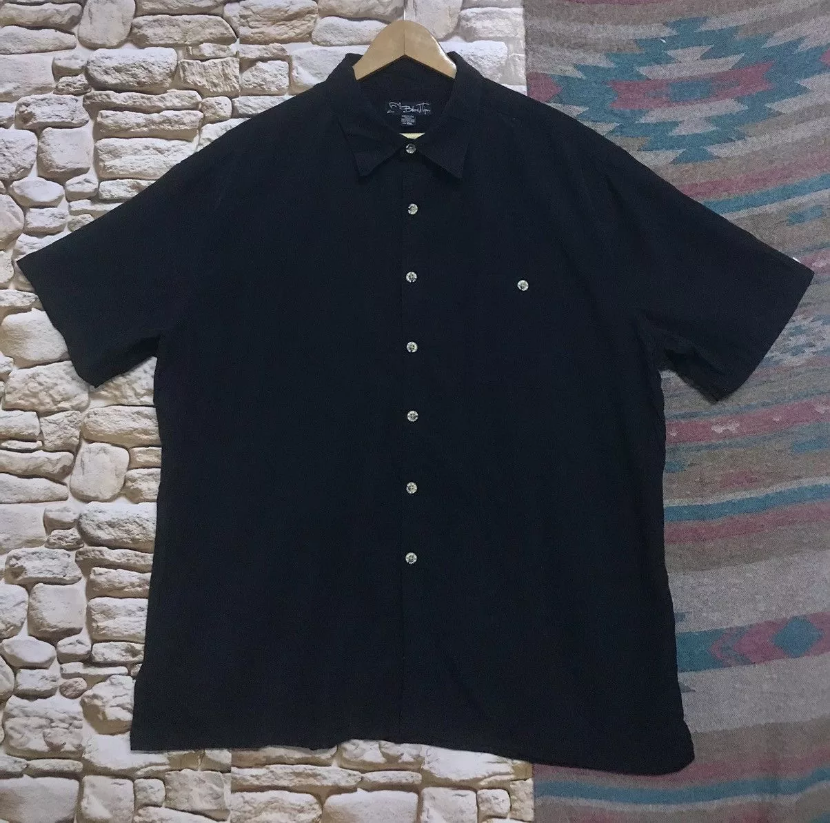 Other Shirts Button Ups Other Black Tip Marlin Embroidery Logo