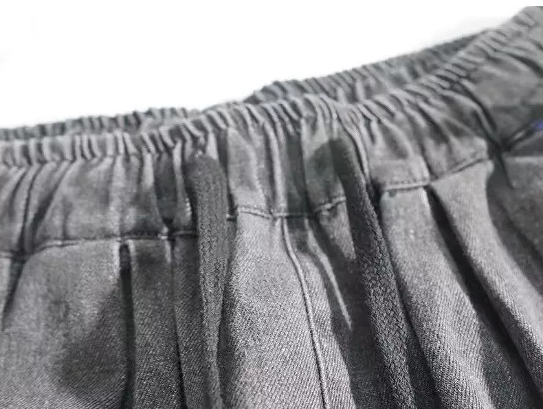 Jean Denim Oversized Pocket Retro Baggy Jeans Gray