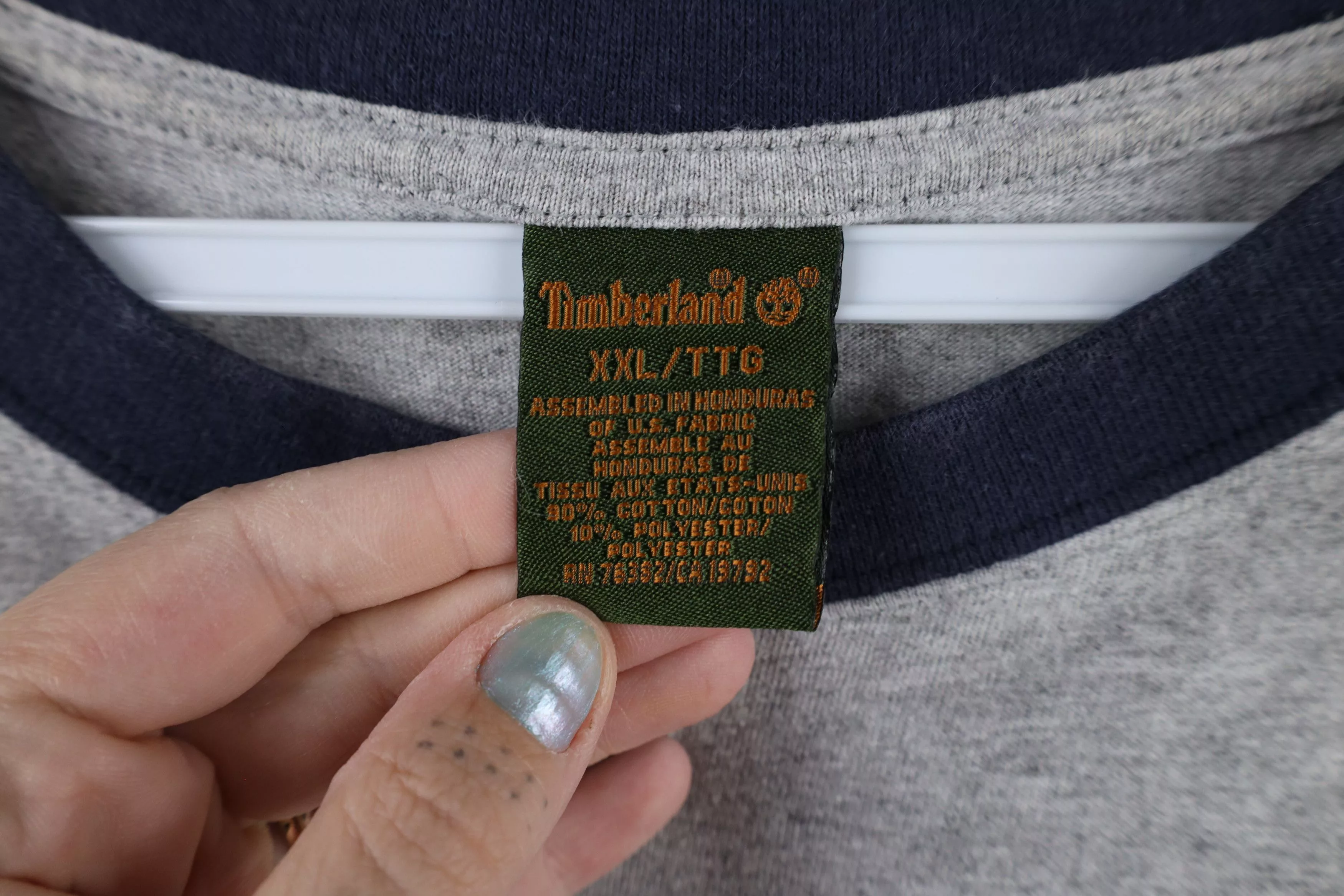 Timberland Short Sleeve T Shirts Timberland × Vintage Vintage 90s Timberland Spell Out Heavyweight T-Shirt Gray