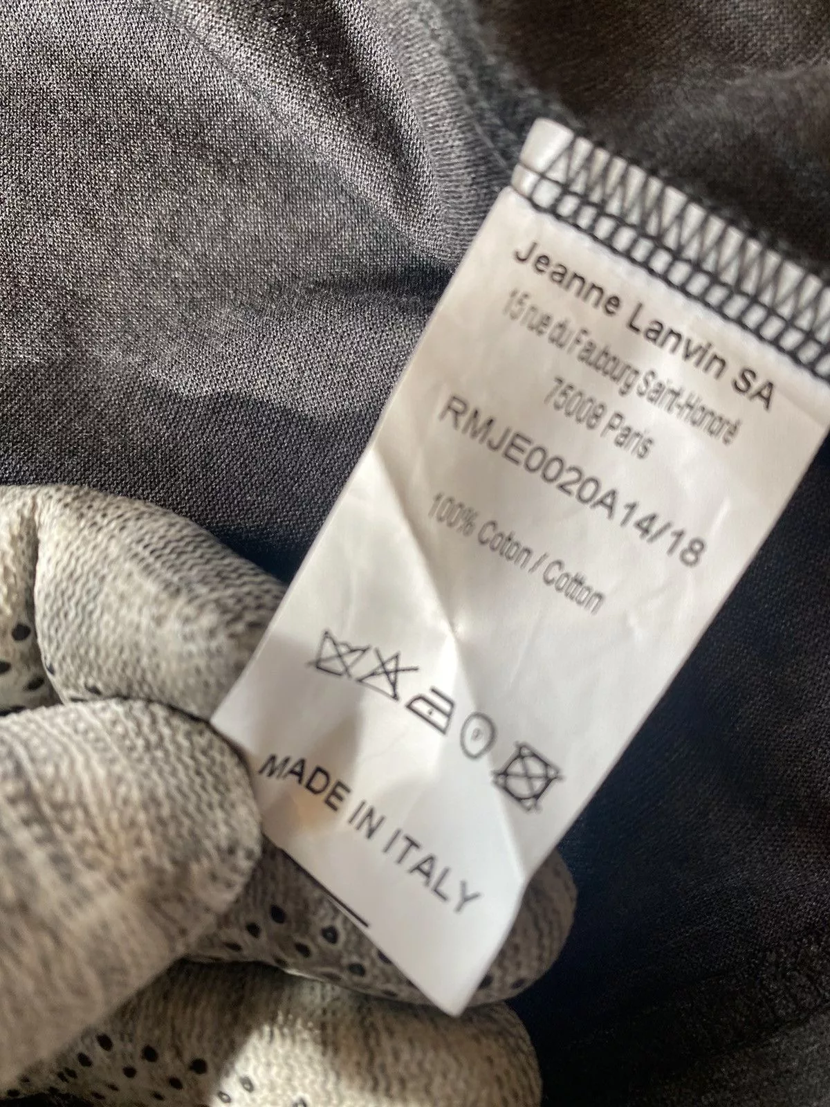 Lanvin Short Sleeve T Shirts LANVIN Tufted Wolf Tee Size S Gray