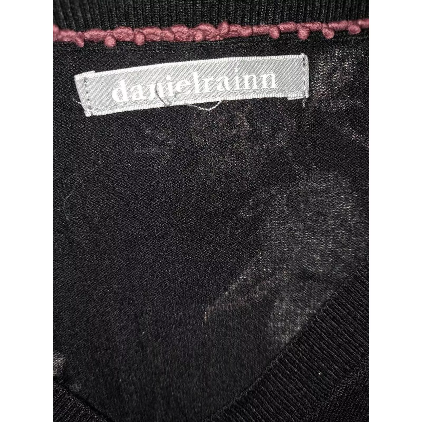 Other Sweaters Other Daniel Rainn Black Floral V Neck‎ Sweater