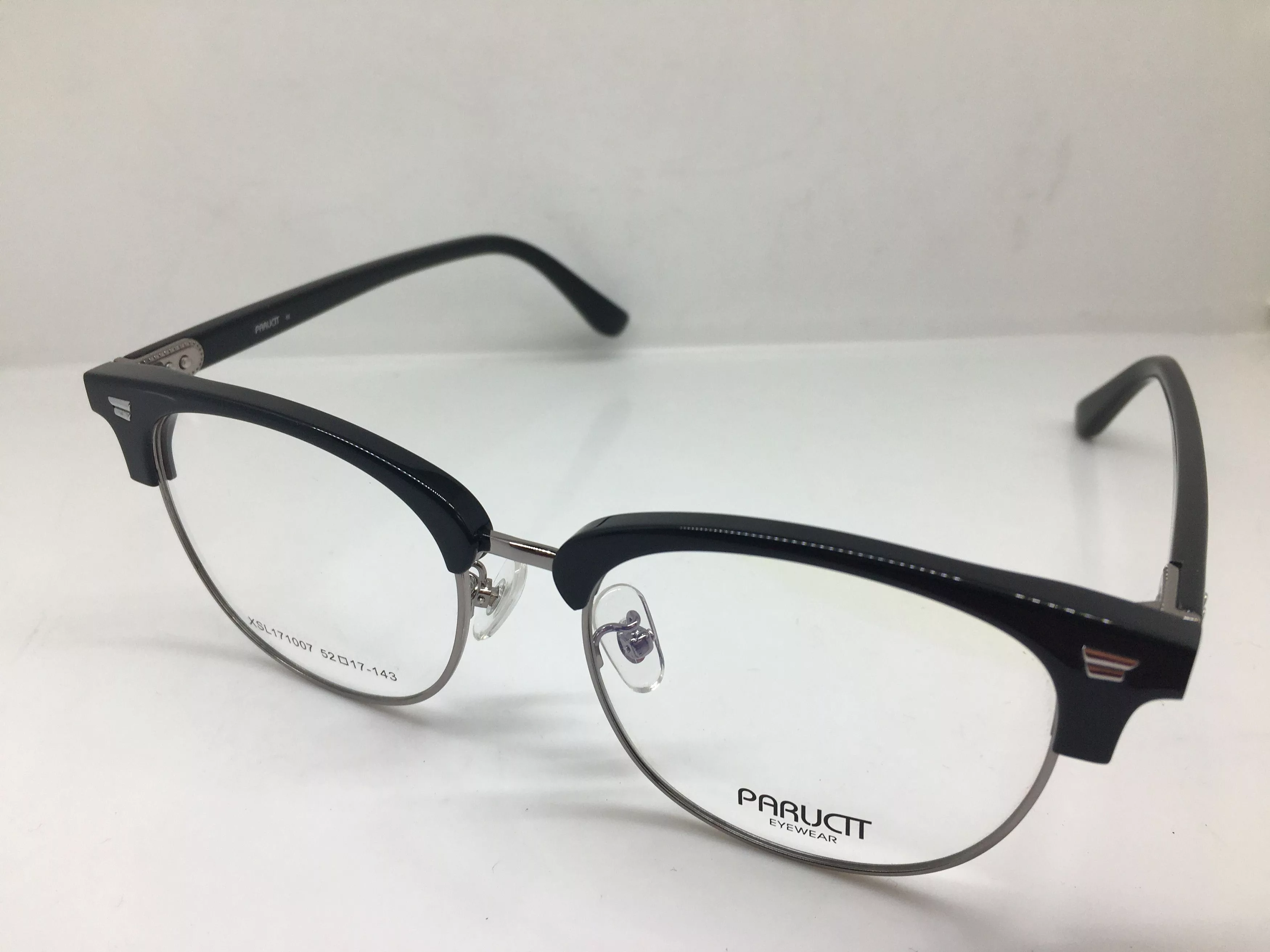 Other Glasses Other Paructt Black Silver Malcolm X Eyeglasses Frame