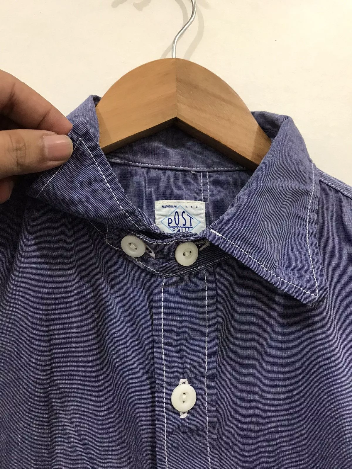 Post Overalls Shirts Button Ups Post Overalls Post Overall Shirt Blue
