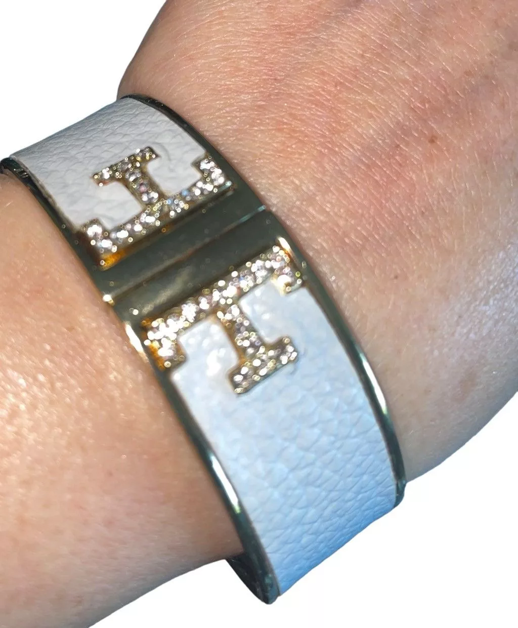 Other Bracelets Other MX Designer Leather Hinged Cuff White