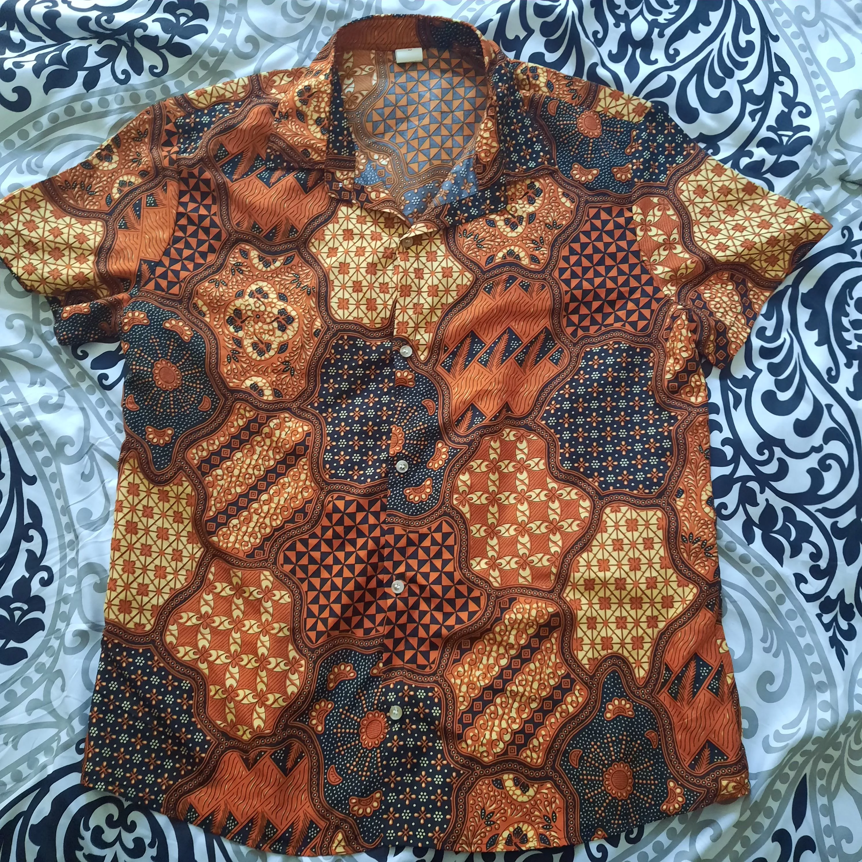 Asos Shirts Button Ups Asos Abstract geometric button up shirt Red
