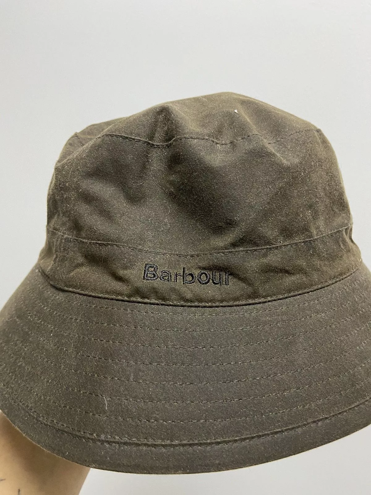 Barbour Hats Barbour × Vintage Barbour Panama Hat Vintage Small Logo Burberry Check Black Streetwear