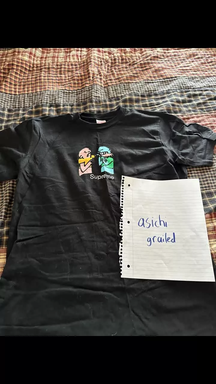 Supreme Short Sleeve T Shirts Supreme Bite Tee Black