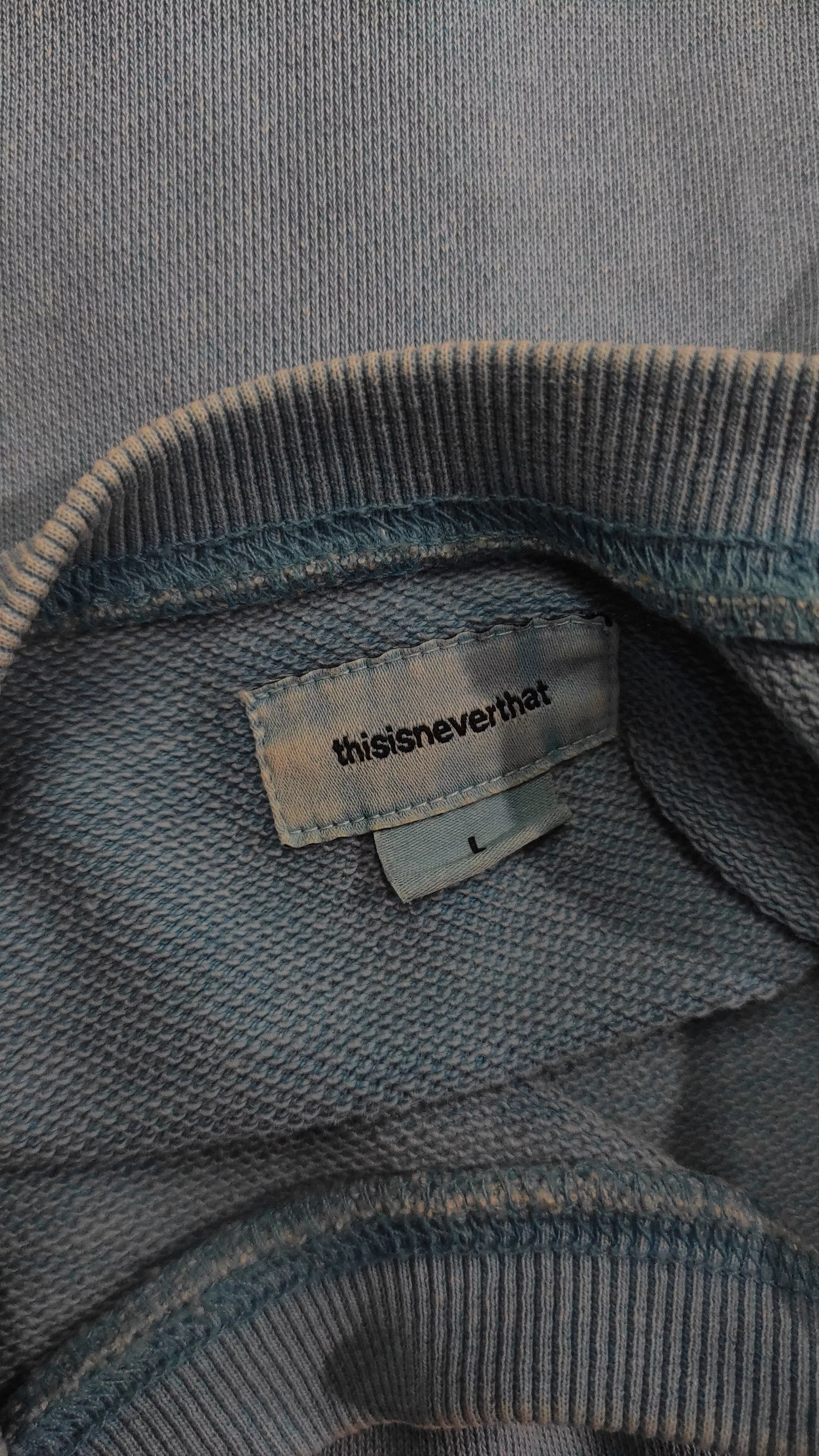 thisisneverthat Sweatshirts Hoodies Thisisneverthat Sweatshirt Garment Dyed Blue