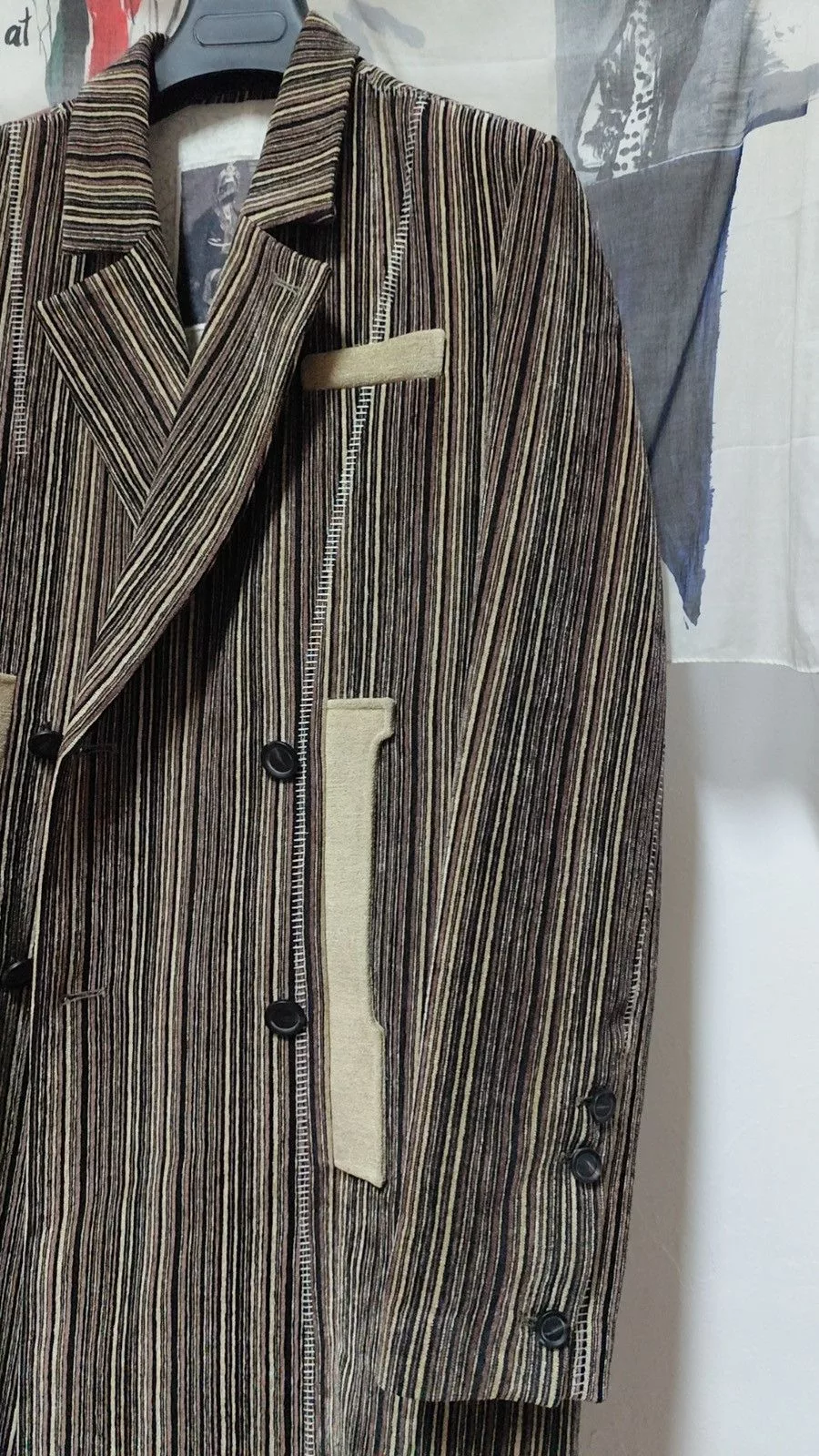 Professor.E Heavy Coats Professor.E AW21 Forgotten Material One off overlock coat Brown