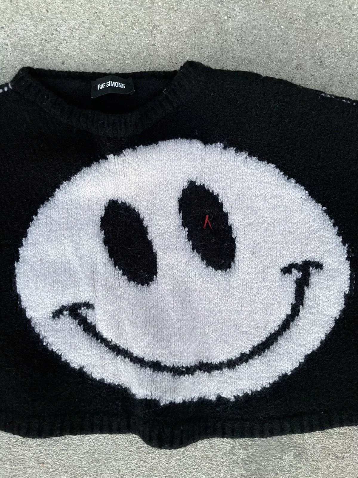 Raf Simons Sweaters Knitwear Raf Simons Smiley Wool Sweater Black