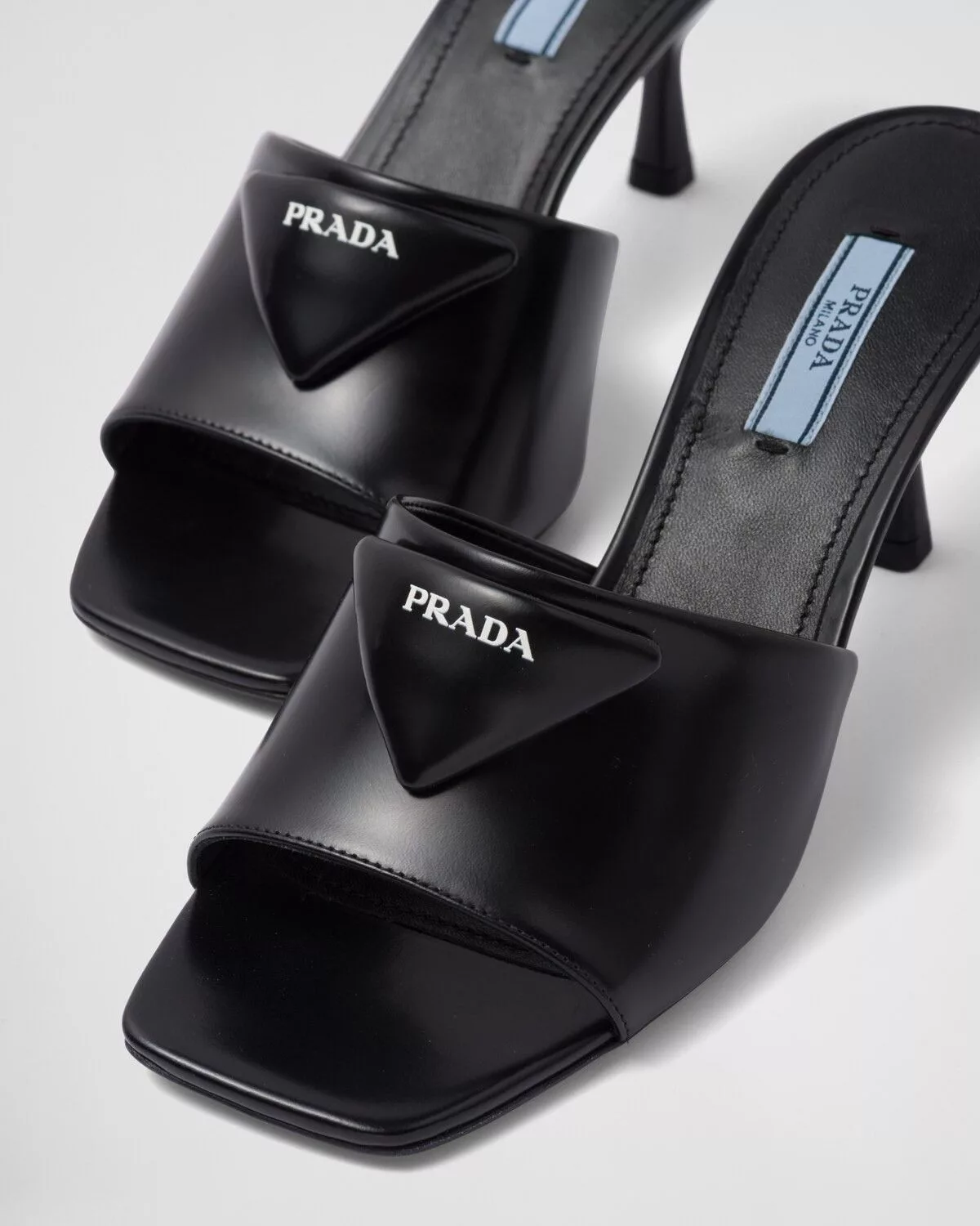 Prada Heels Prada o1la1rc1a0724 Heeled Slide in Black