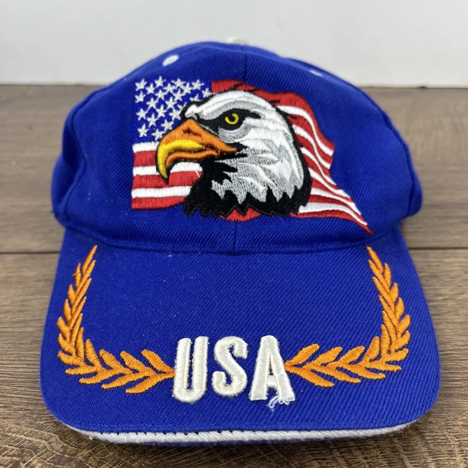 Other Hats Other Bald Eagle Hat USA American Flag Hat Blue Adjustable Hat Blu