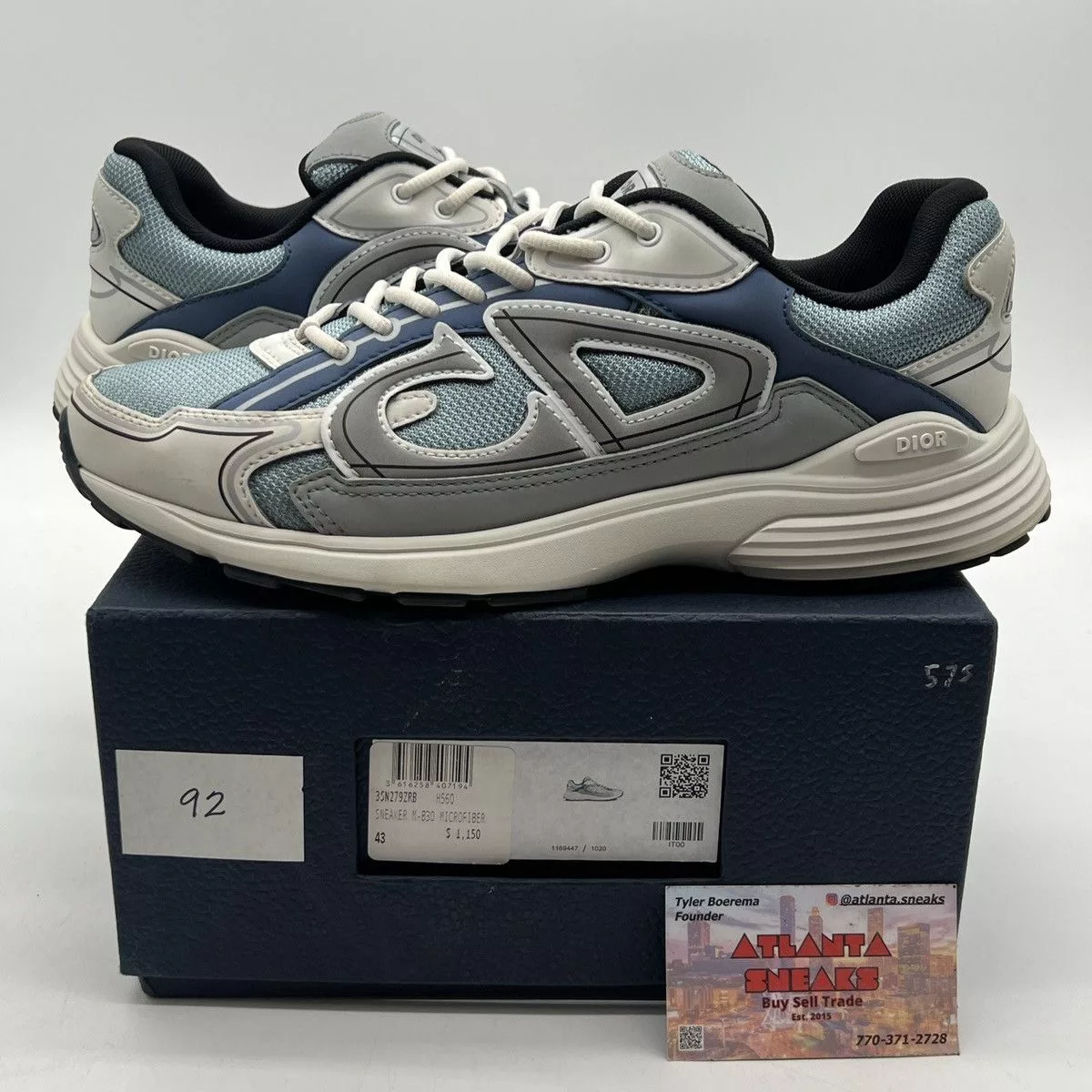 Dior Low Top Sneakers Dior B30 Reflective Sneaker ‘blue Grey White’