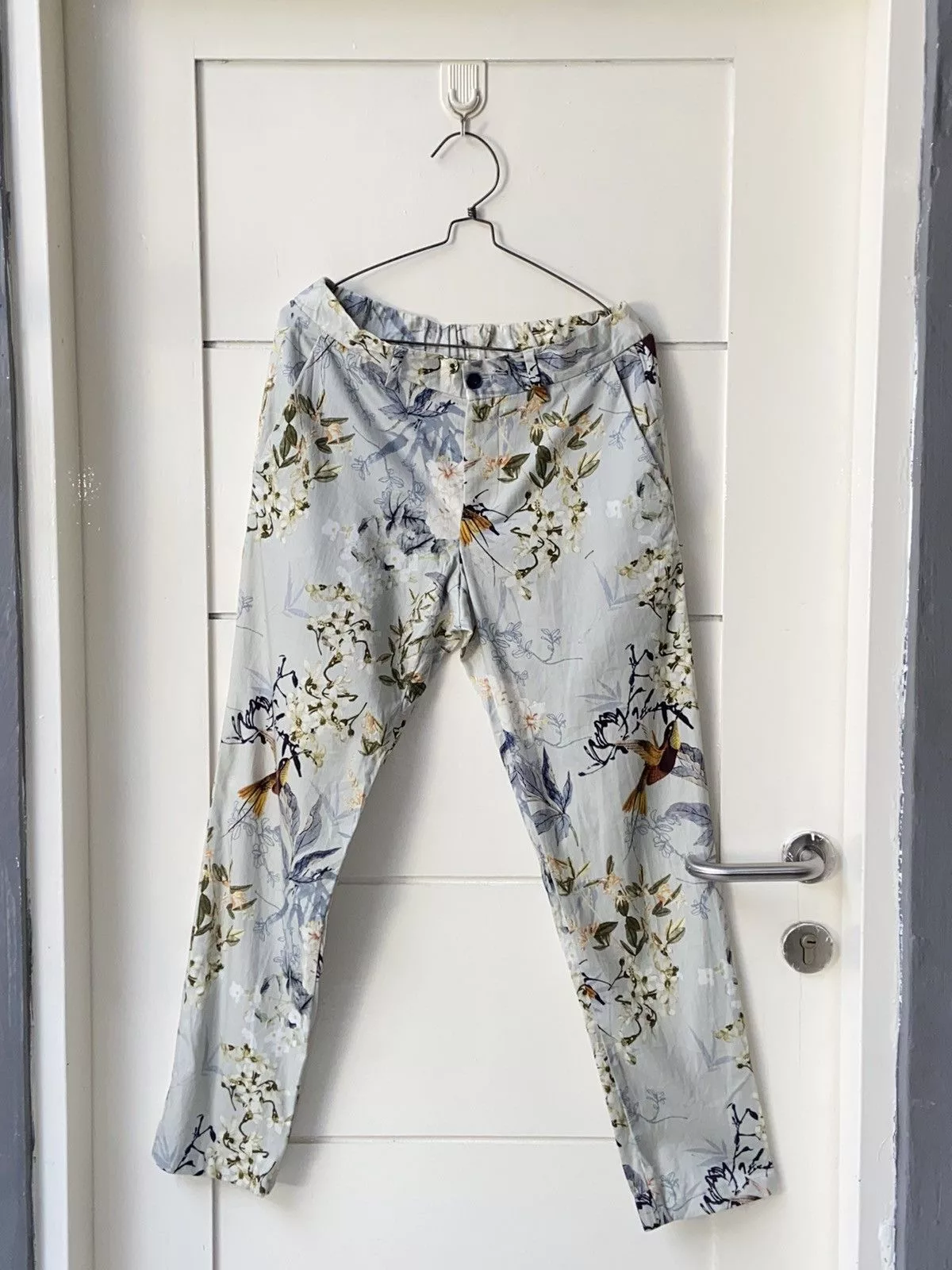 Zara Casual Pants ZARA MAN Flower Patterned Pants White