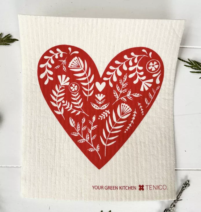 Heart Swedish Dishcloth