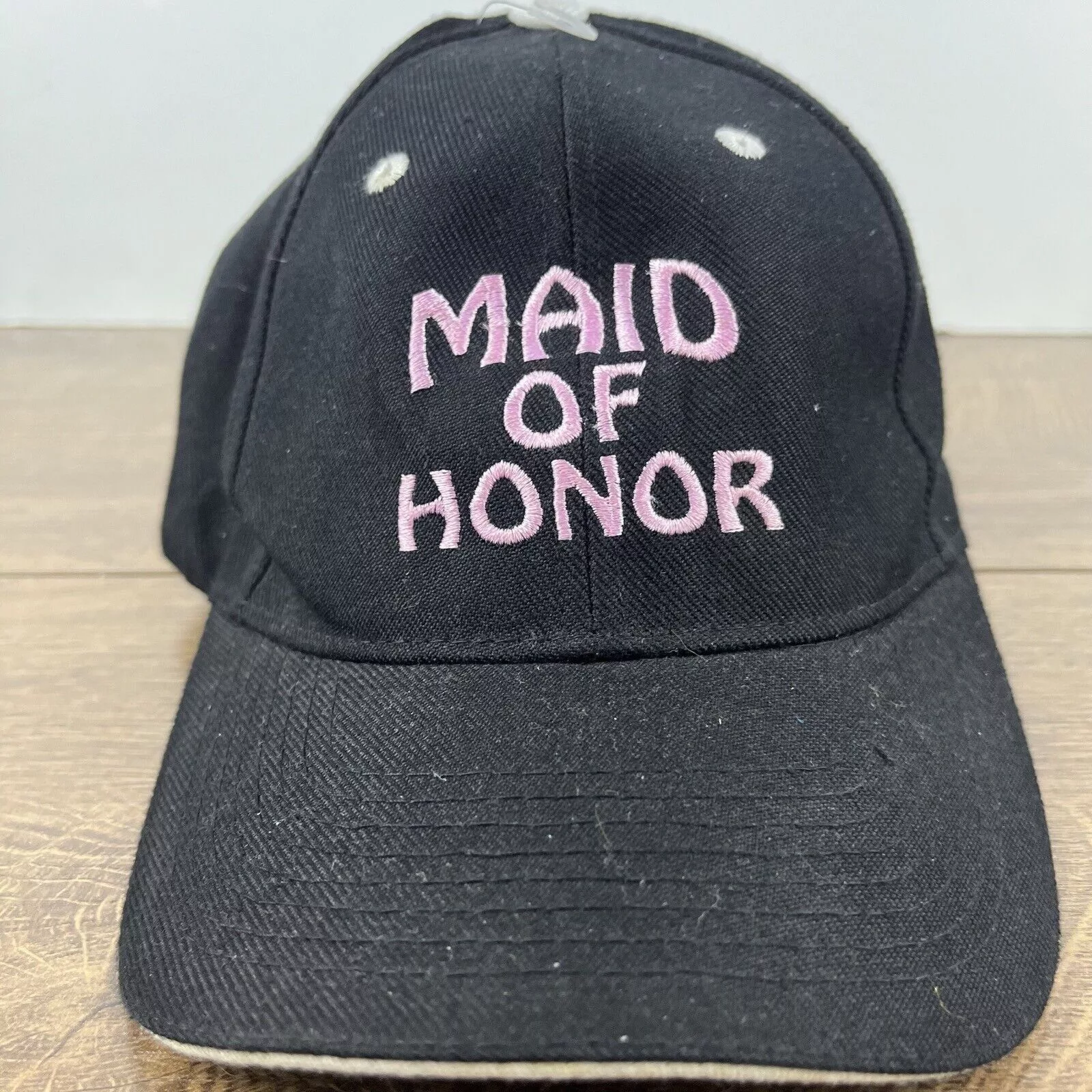 Other Hats Other Maid of Honor Hat Black Cap Adjustable Hat Black Adult Fit H