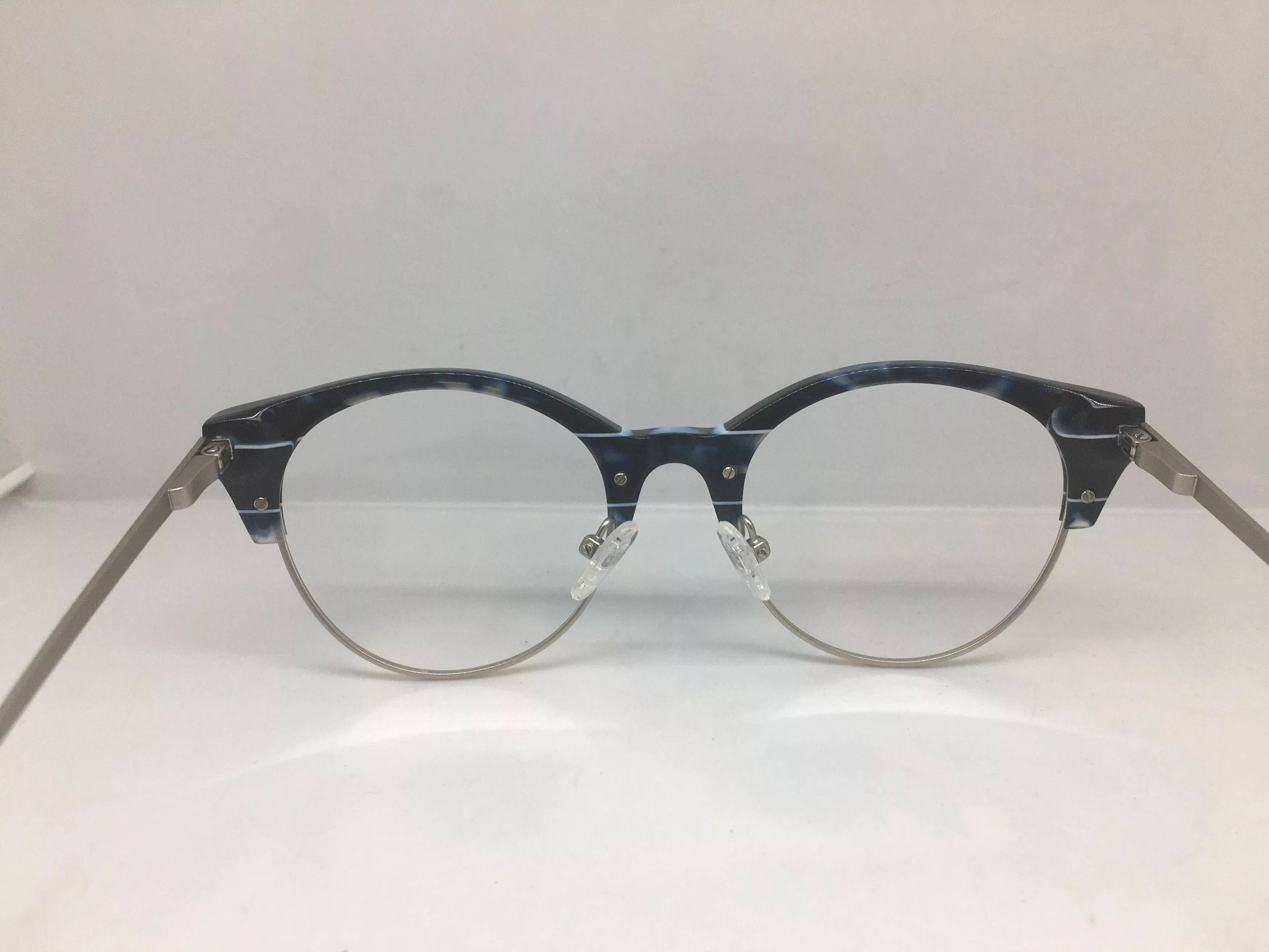 Other Glasses Other Mod Malcolm X Blue Silver Eyeglasses Frame