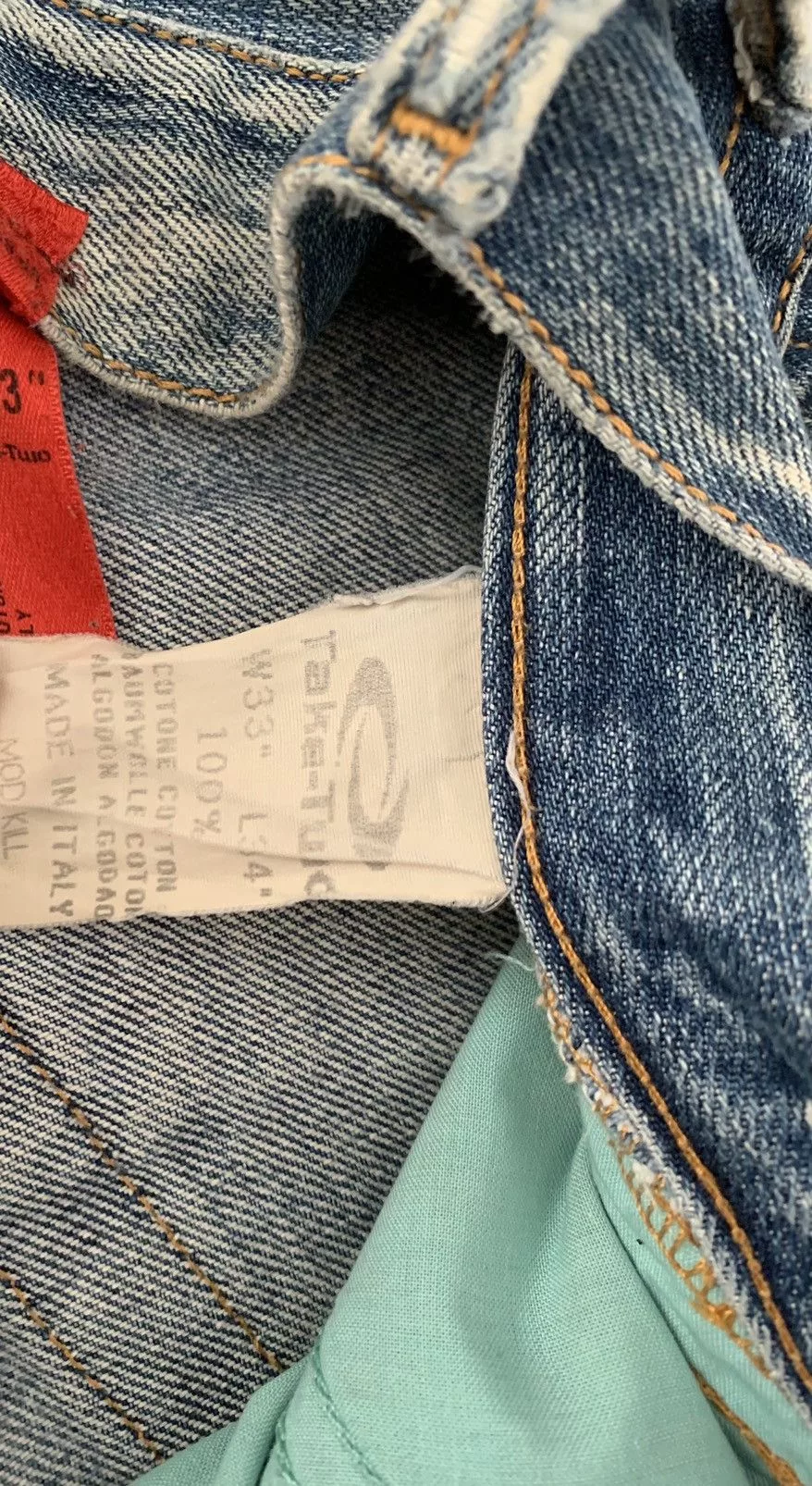 Vintage Denim Vintage TAKE TWO Denim Jeans, Made In Italy Blue
