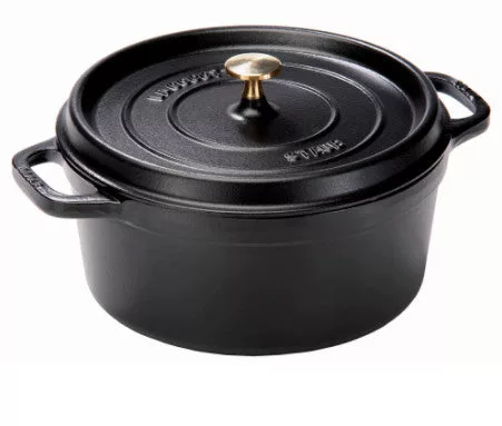 Black Matte 9 qt Round Cocotte