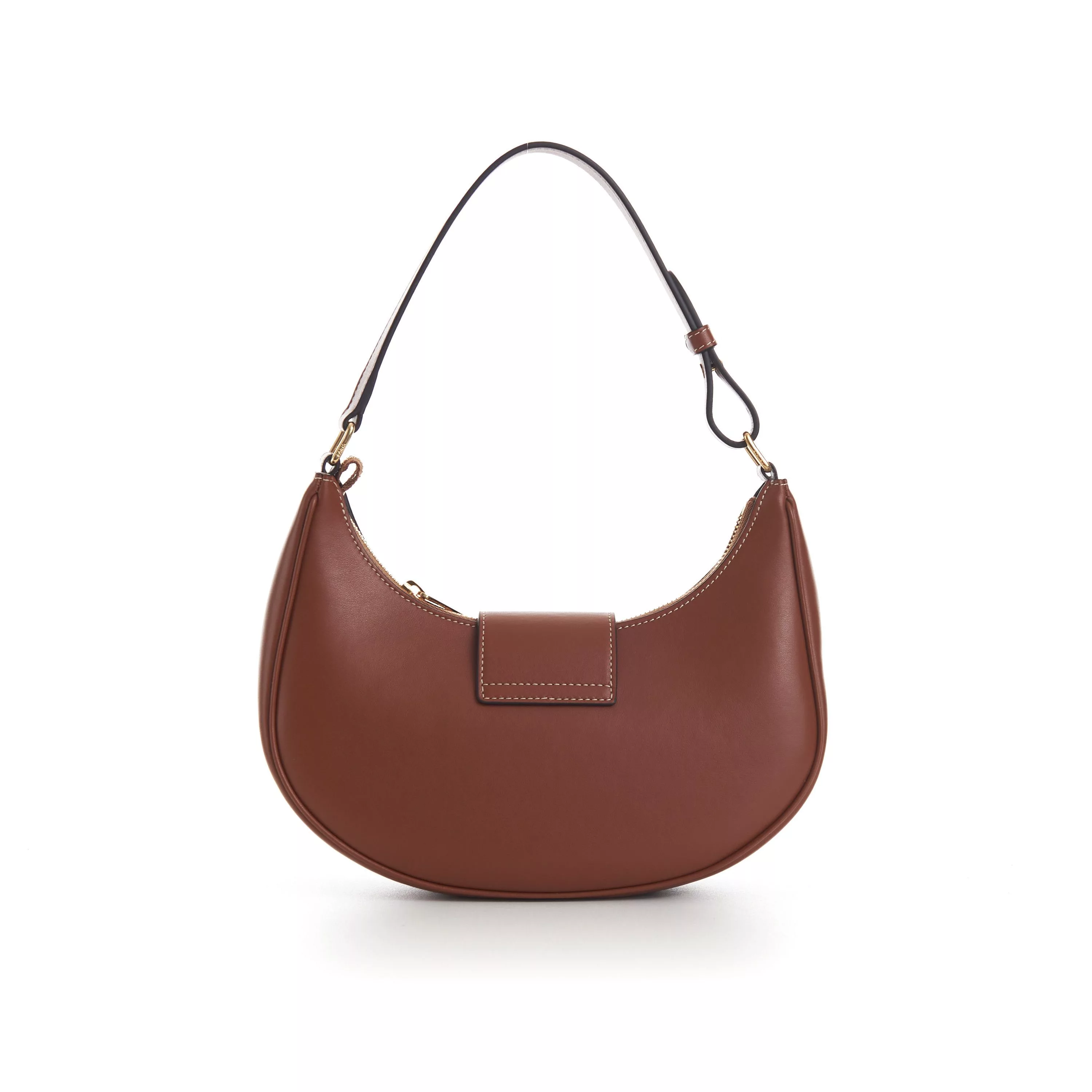 Celine Shoulder Bags Celine Medium AVA Triomphe Bag - Tan Brown Smooth Calfskin Luxury