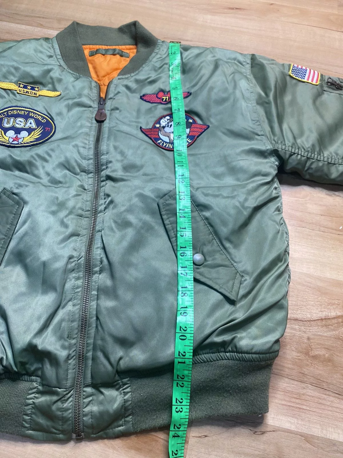 Disney Bombers Disney × Mickey Mouse Mickey Mouse Bomber jacket Green