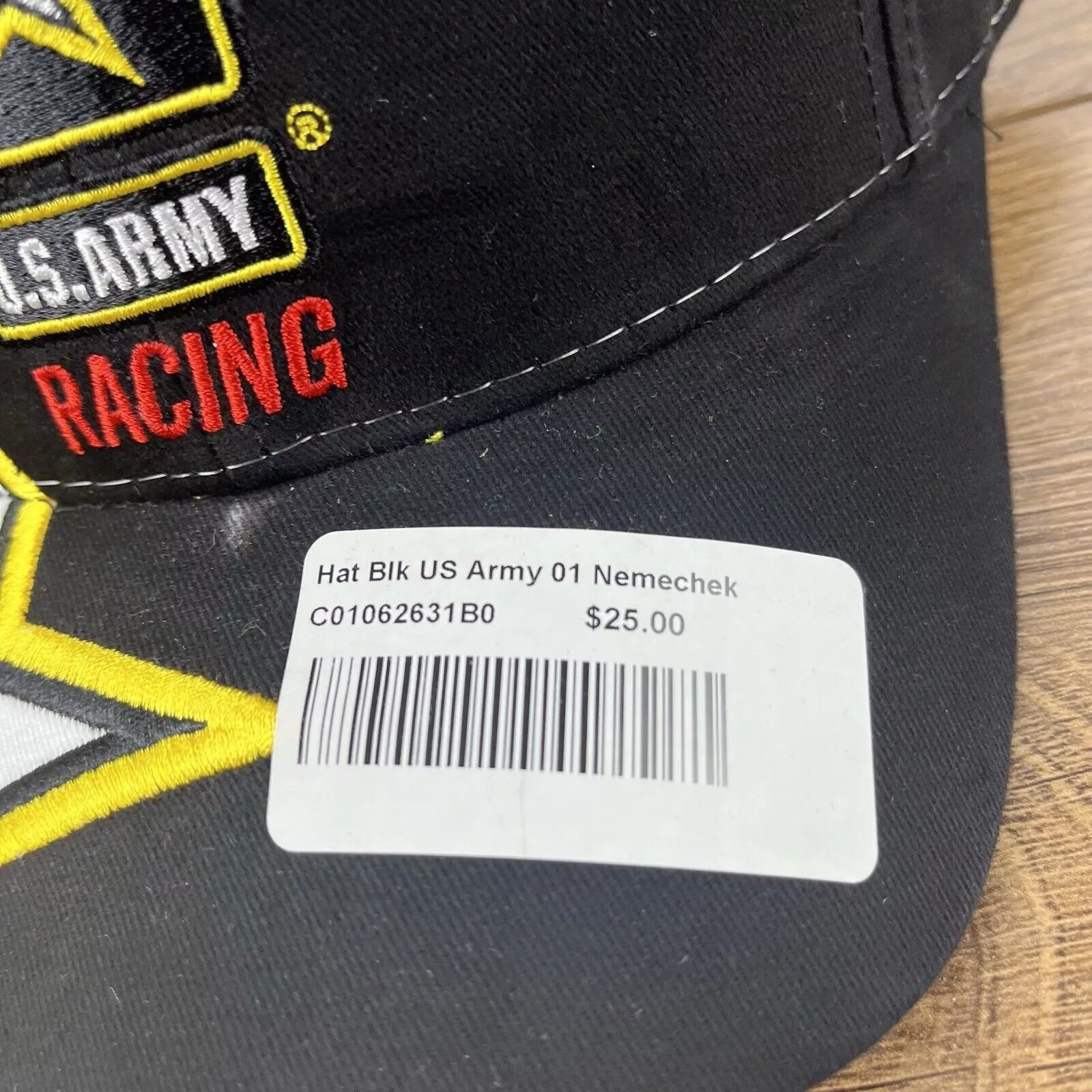 Other Hats Other US Army Racing 01 Hat Black Cap Hat Adjustable Hat Black NAS