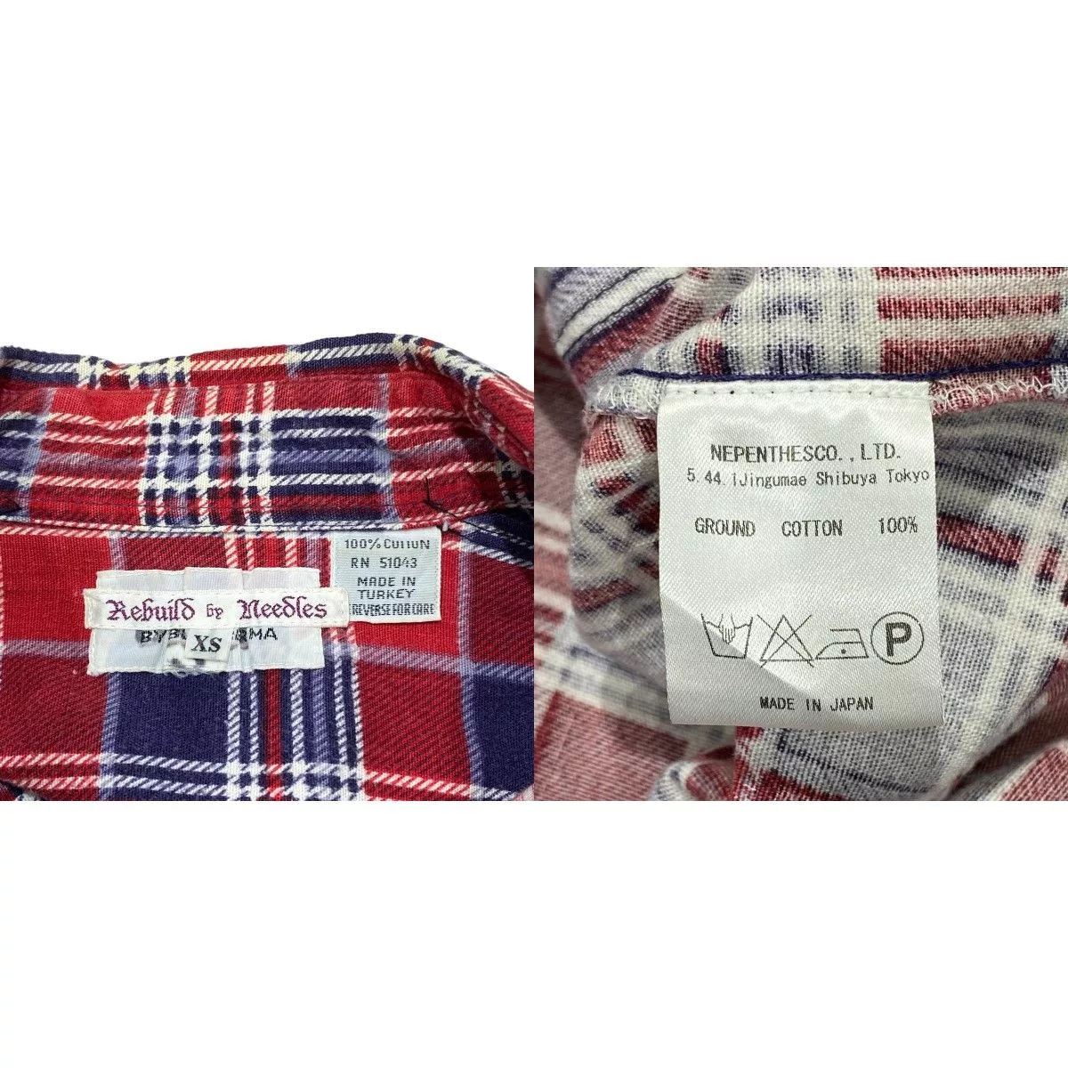 Needles Shirts Button Ups Needles Shirt Remake check long sleeve Multicolor