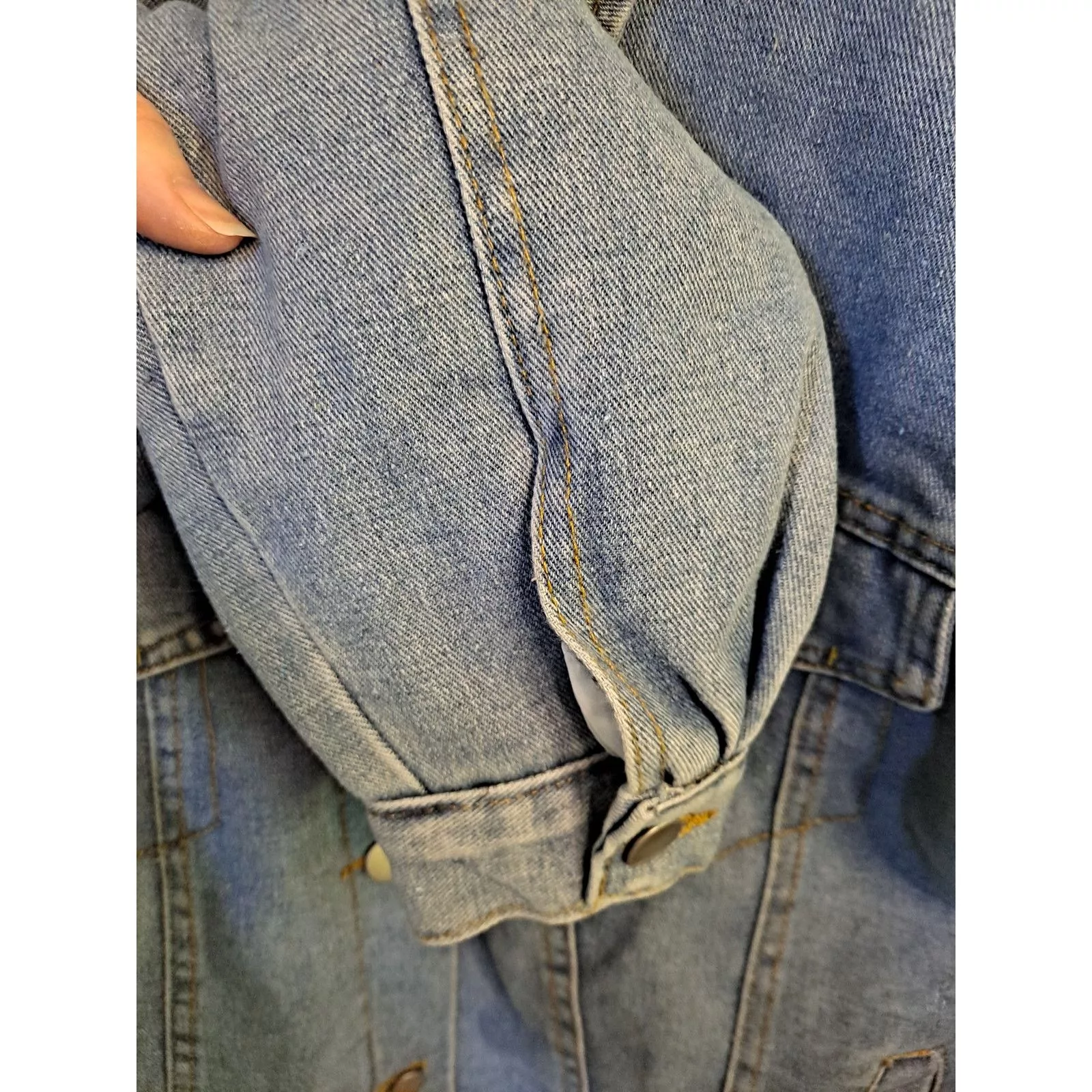 Other Light Jackets Other NWT Fleece Lined Denim Button Up Jacket Size Small Blue