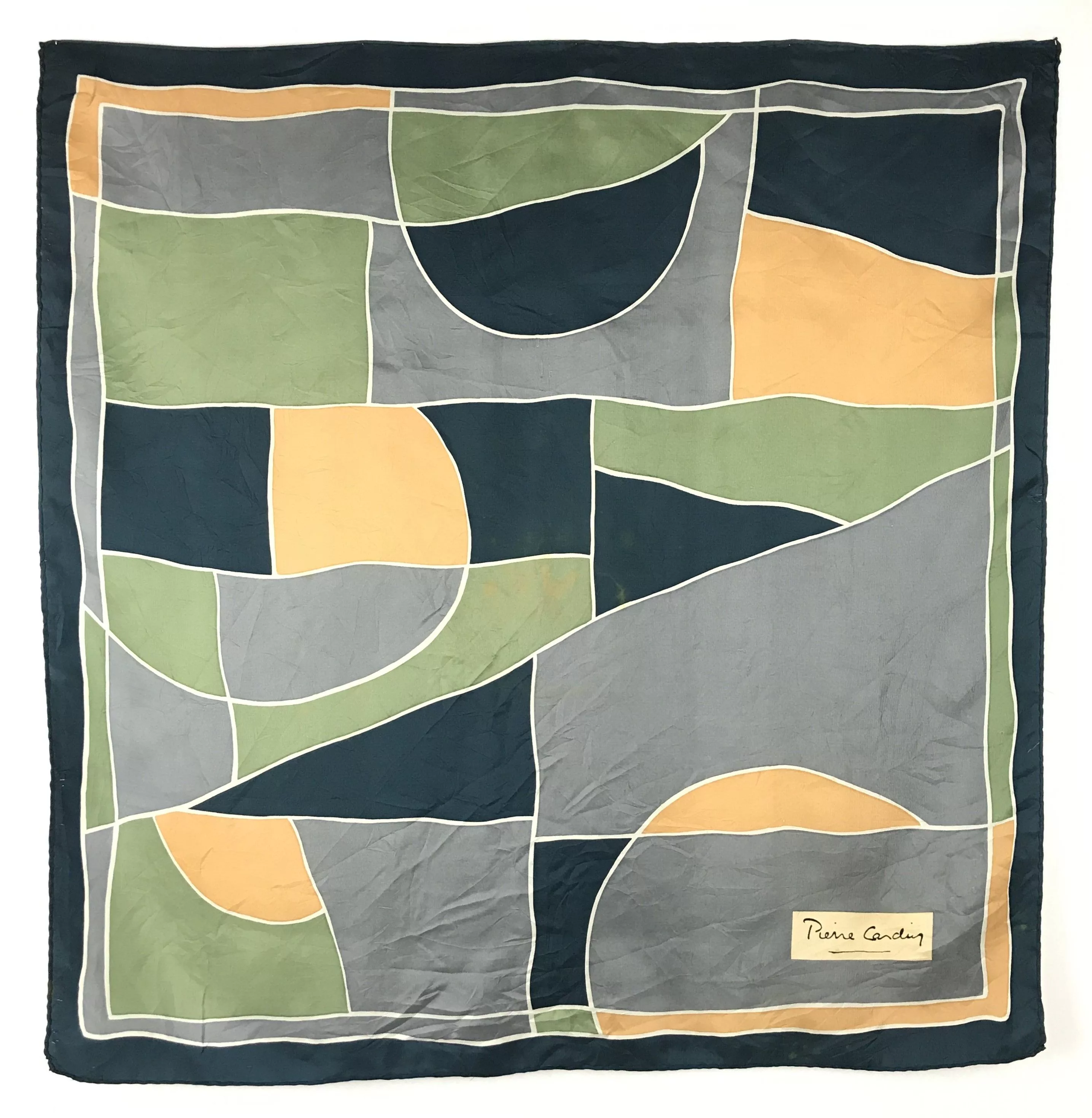 Designer Scarves Designer × Pierre Cardin × Vintage Vintage Pierre Cardin Abstract Silk Scarf Multi
