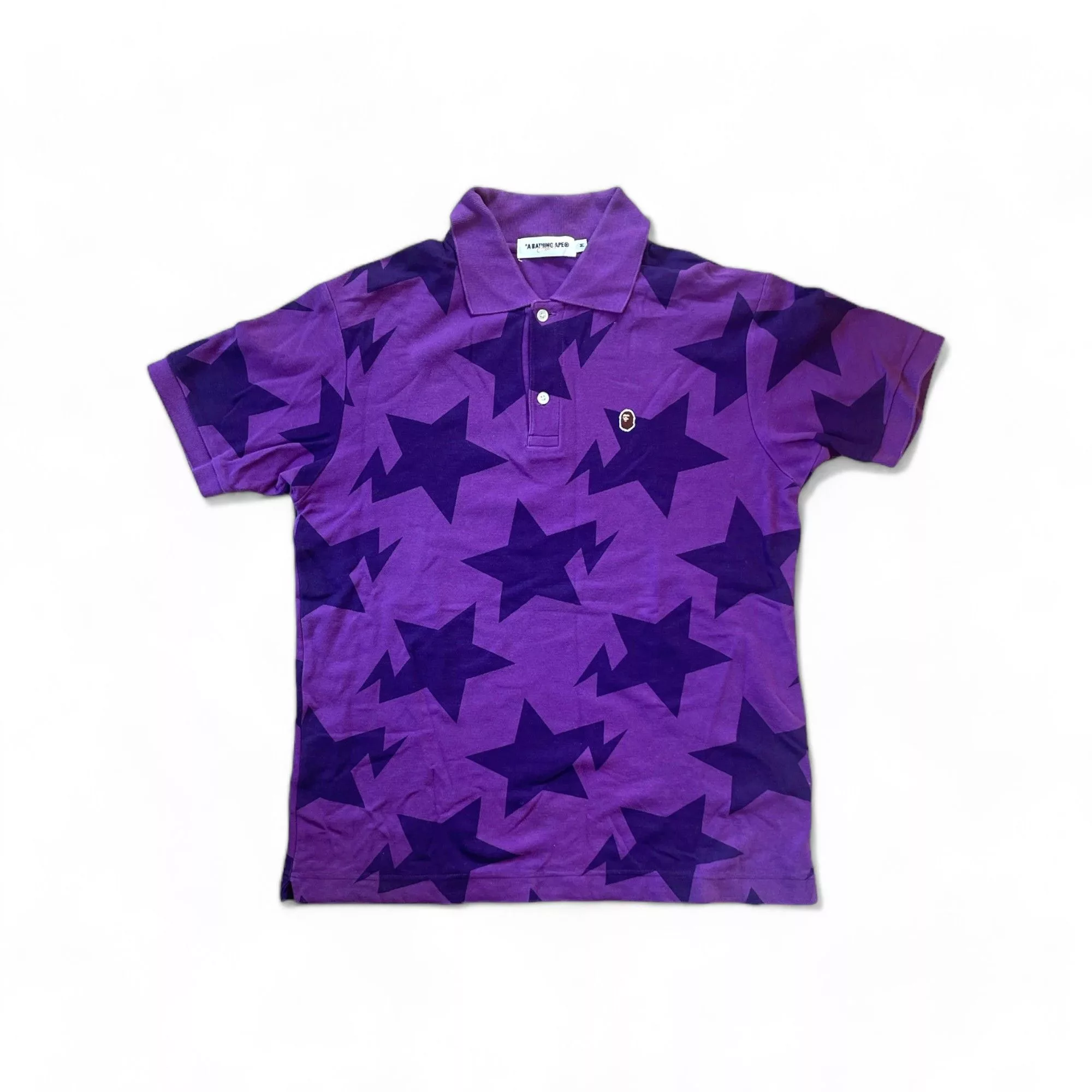 Bape Polos A Bathing Ape (BAPE) - M Polo Purple Shirt Bapesta Vintage