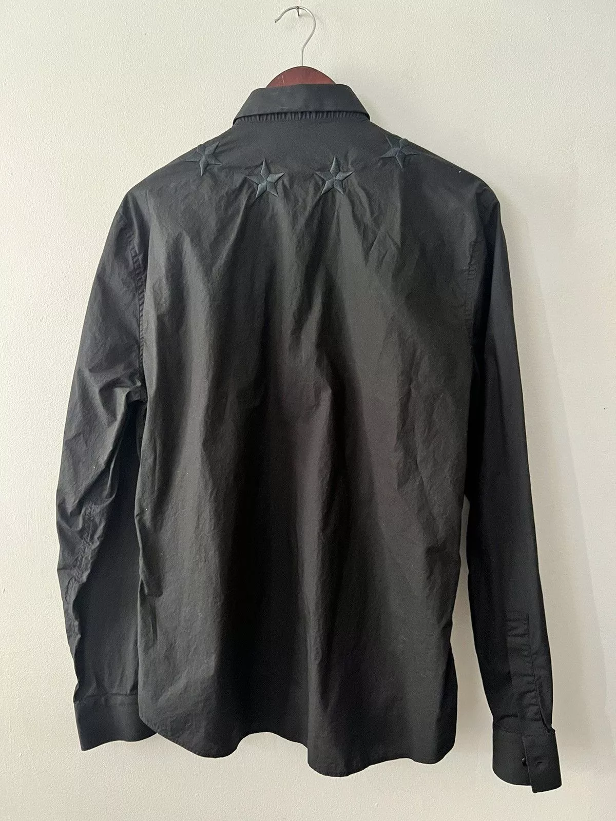 Givenchy Shirts Button Ups Givenchy Long Sleeve Star Embroidered Black