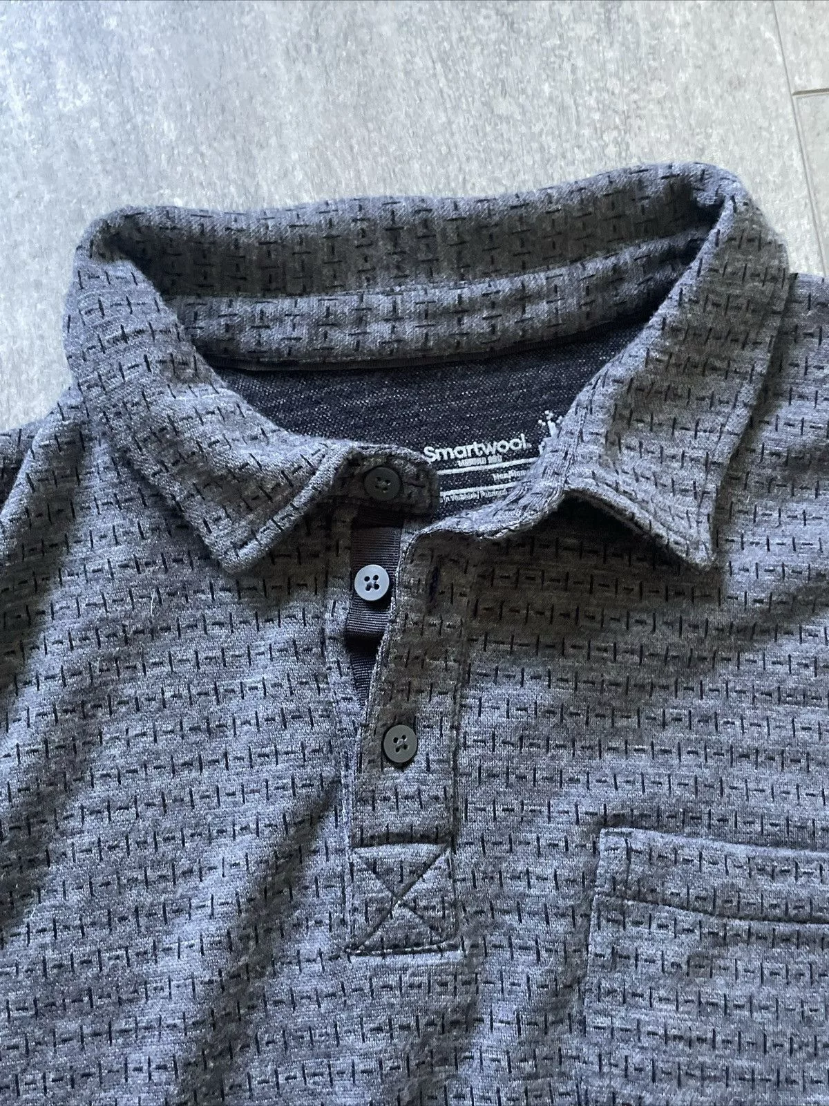 Smartwool Polos Smartwool Long Sleeve Wool Polo Gray